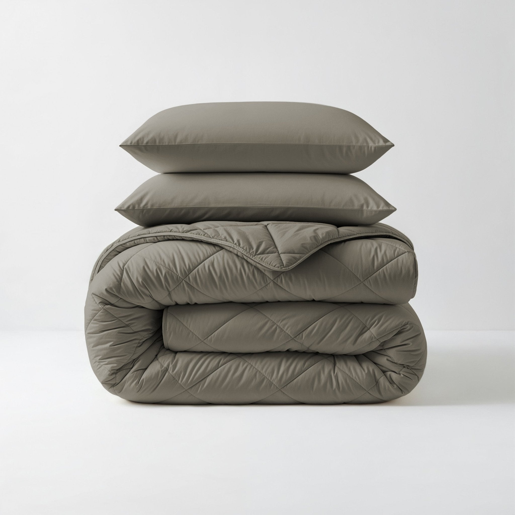 Sleeptime Dekbed en Overtrek in 1 - Diamond - Kaki - Dromen & Wonen