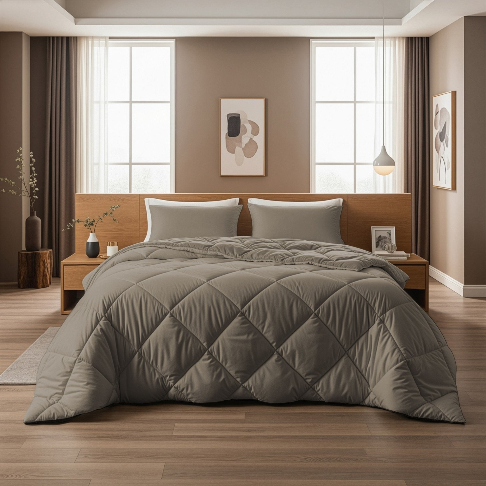 Sleeptime Dekbed en Overtrek in 1 - Diamond - Taupe - Dromen & Wonen