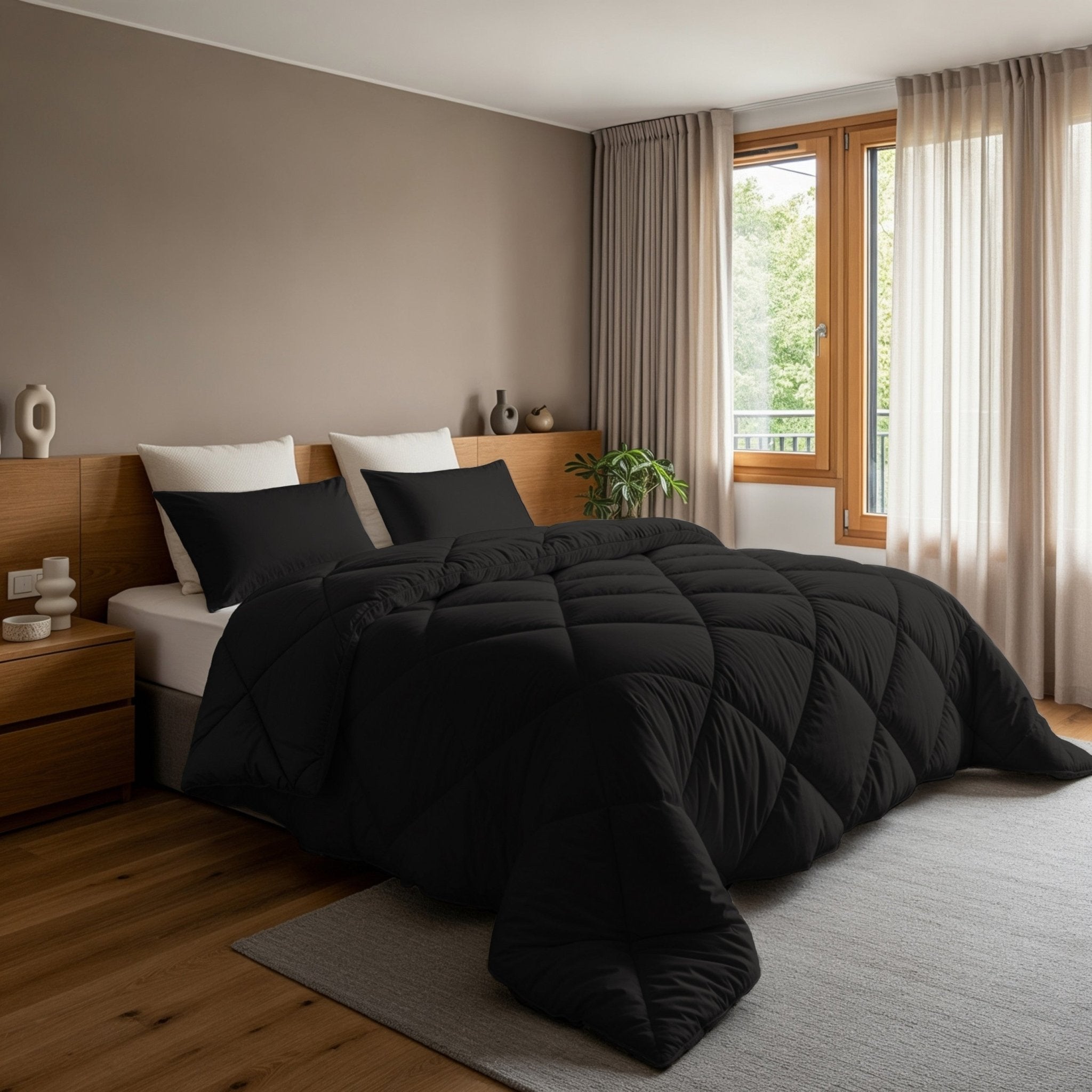 Sleeptime Dekbed en Overtrek in 1 - Diamond - Zwart - Dromen & Wonen