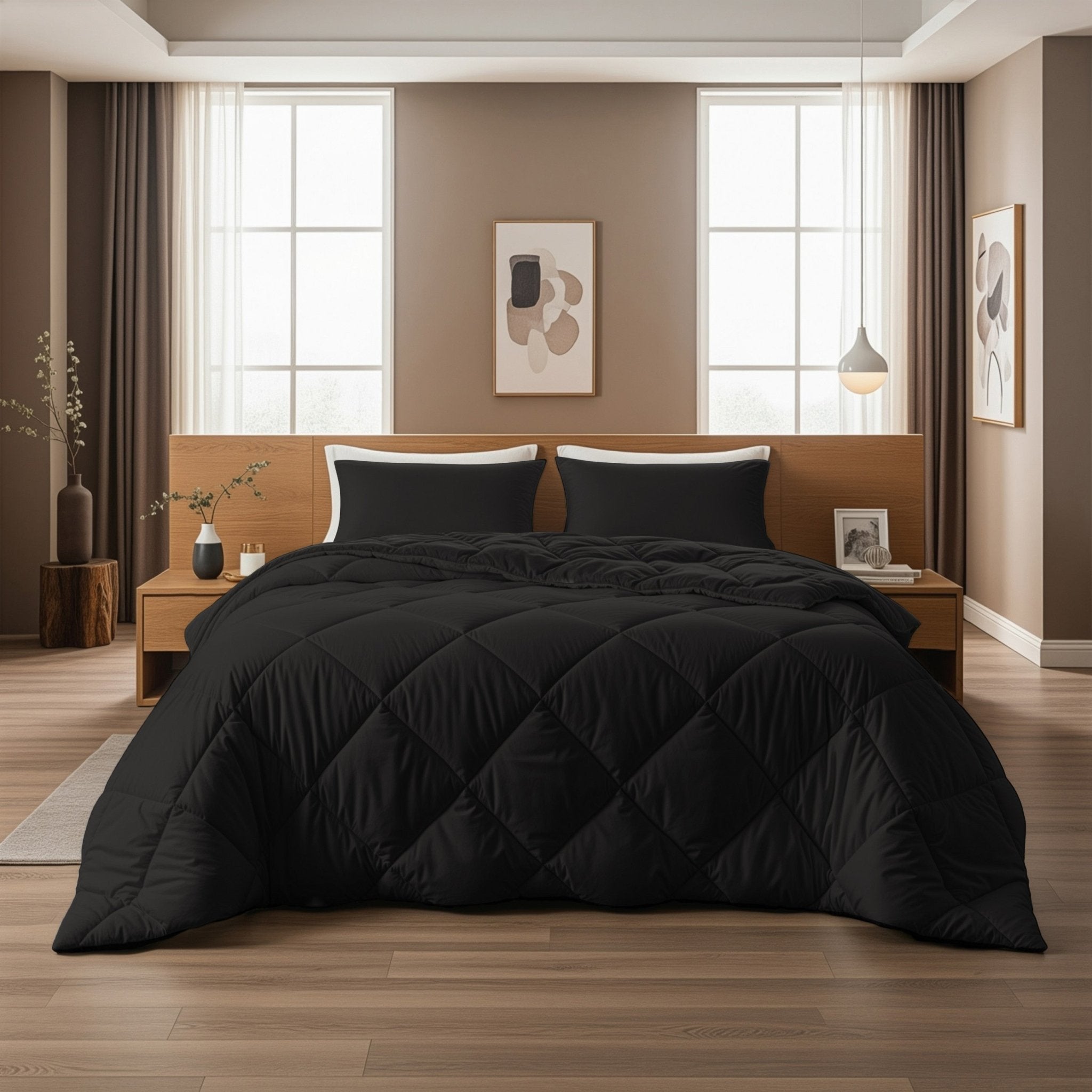 Sleeptime Dekbed en Overtrek in 1 - Diamond - Zwart - Dromen & Wonen