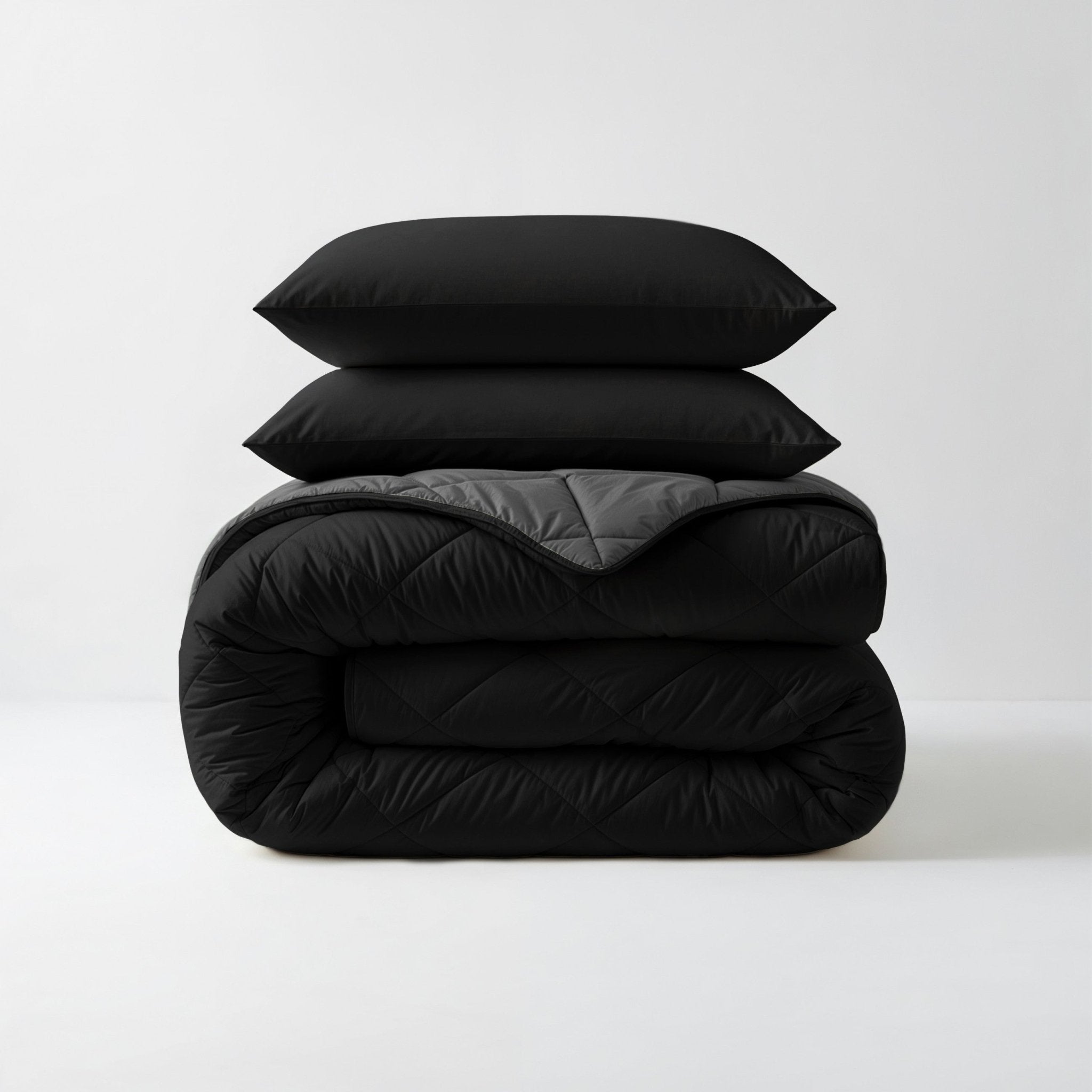 Sleeptime Dekbed en Overtrek in 1 - Diamond - Zwart/Antraciet - Dromen & Wonen