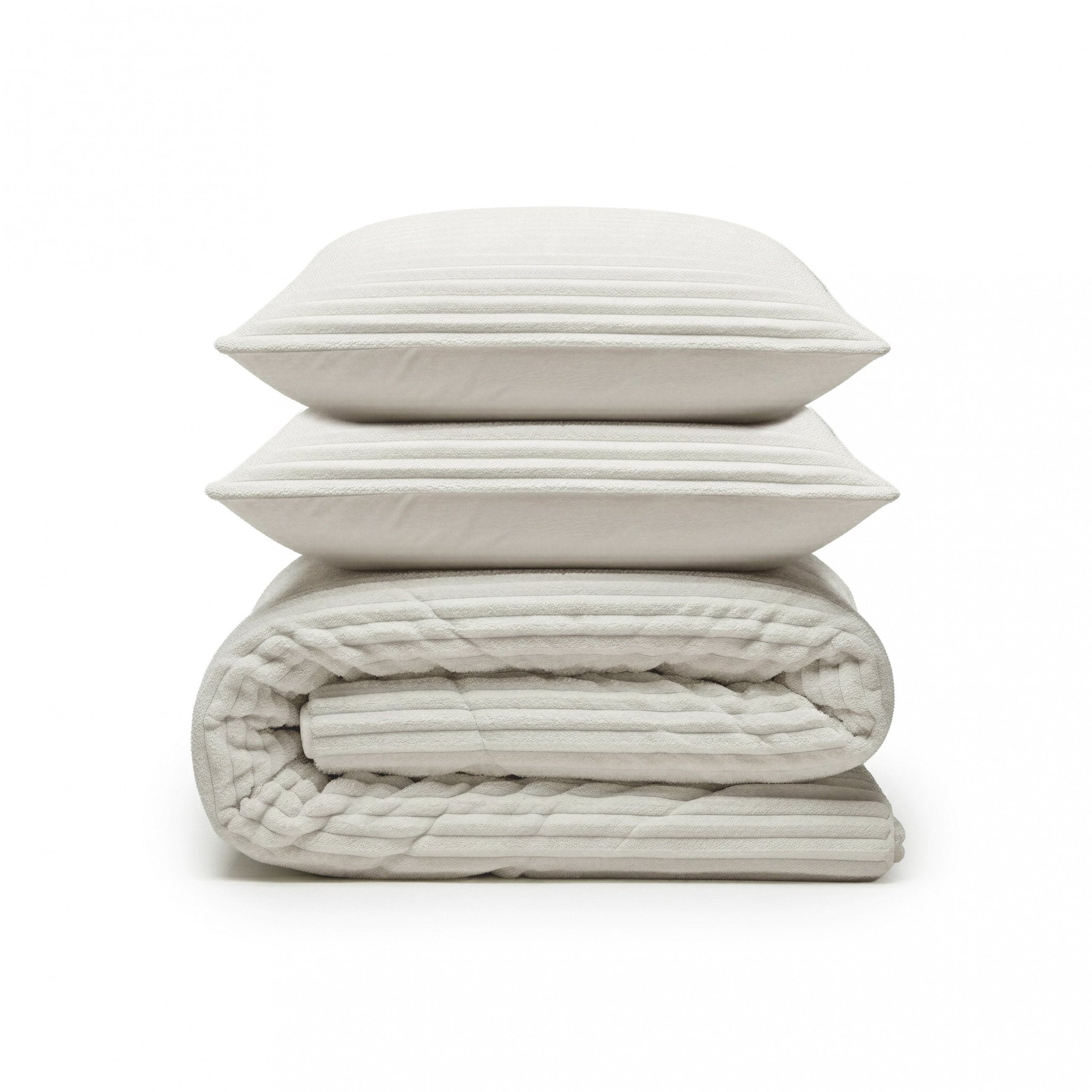 Sleeptime Dekbed en Overtrek in 1 - Flanel Rib - Beige - Dromen & Wonen