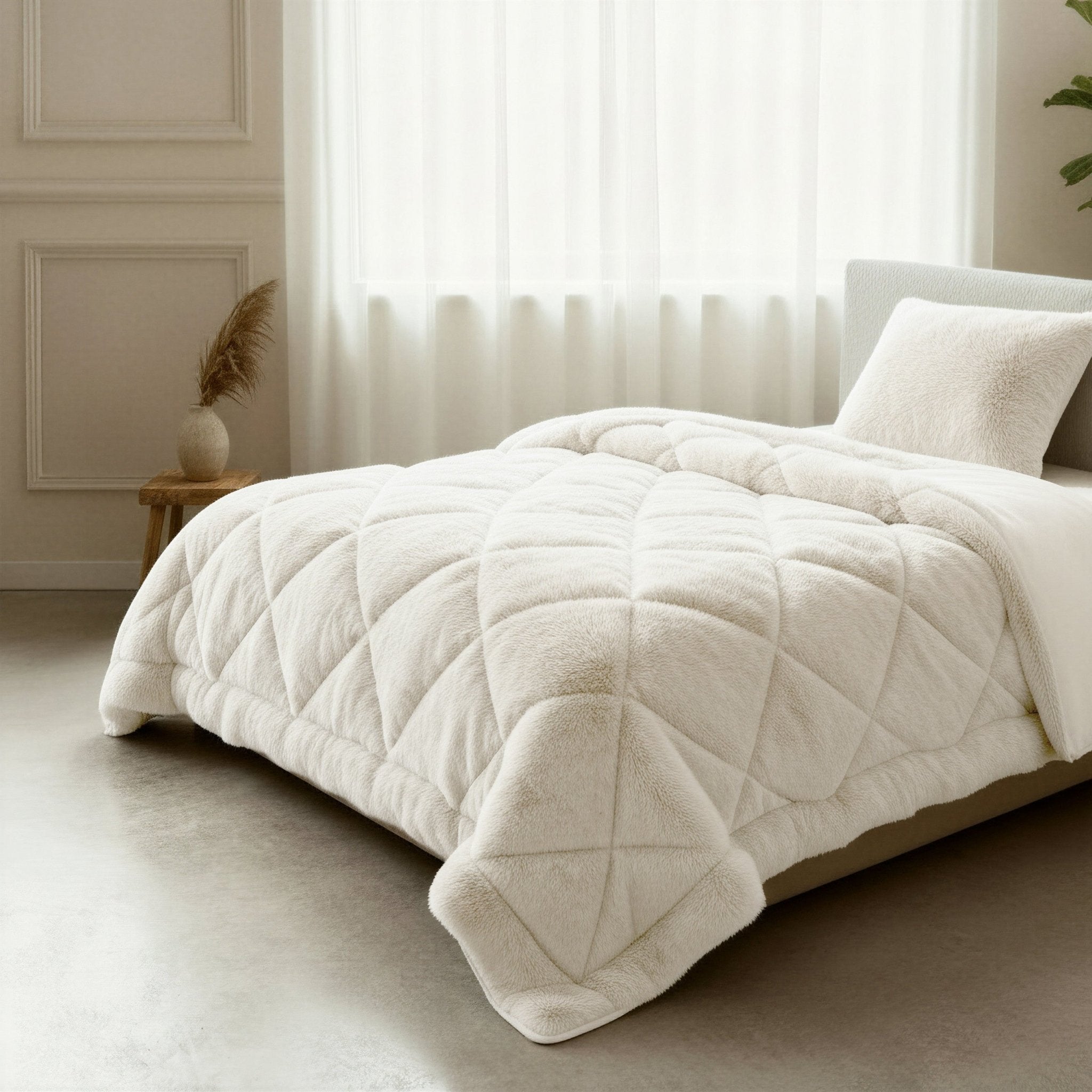 Sleeptime Dekbed en Overtrek in 1 - Fluffy Teddy - Beige - Dromen & Wonen