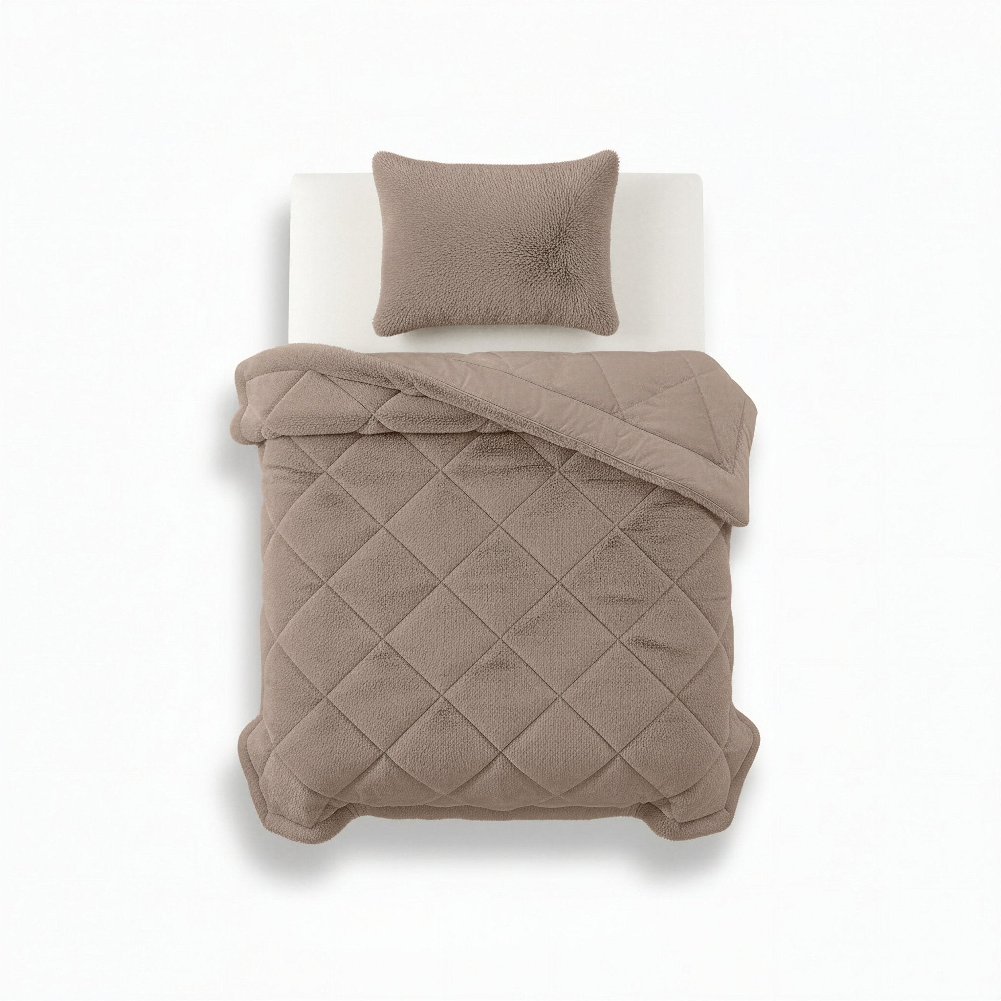 Sleeptime Dekbed en Overtrek in 1 - Fluffy Teddy - Taupe - Dromen & Wonen