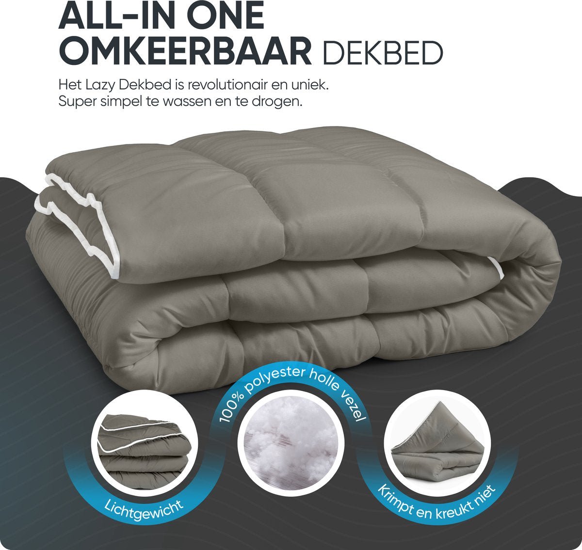 Sleeptime Dekbed en Overtrek in 1 - Kaki - Dromen & Wonen