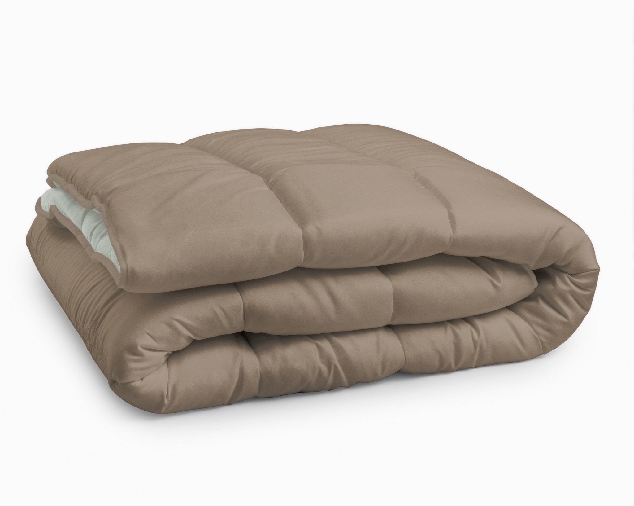 Sleeptime Dekbed en Overtrek in 1 - Taupe/Gebroken Wit - Dromen & Wonen