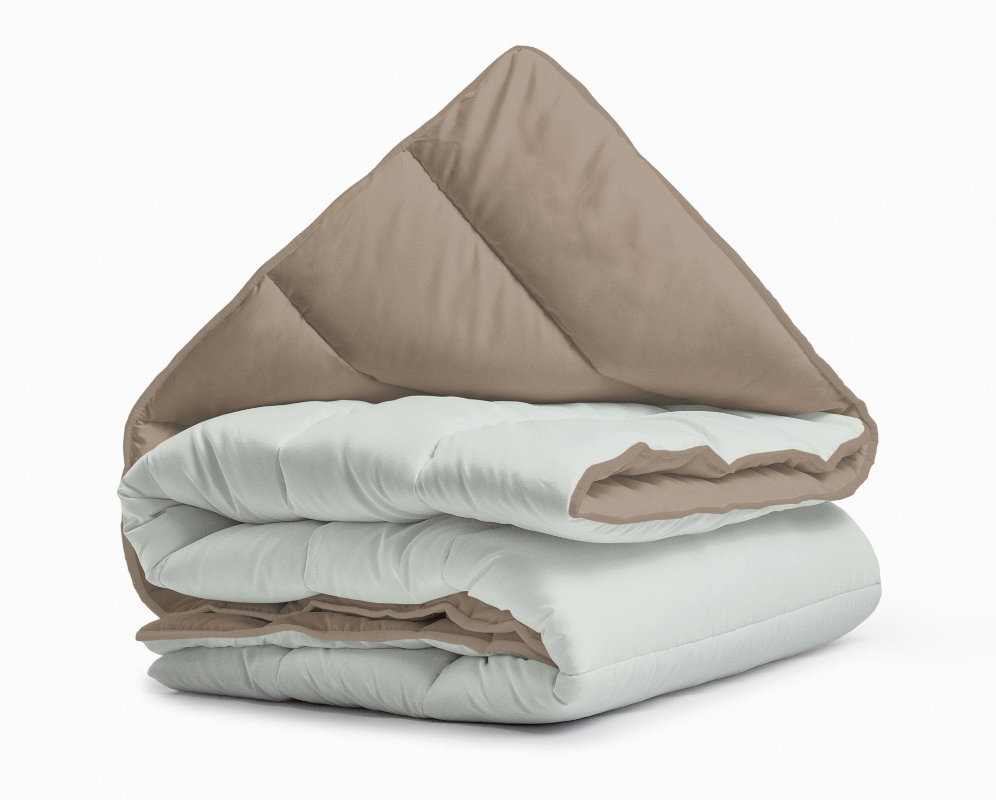 Sleeptime Dekbed en Overtrek in 1 - Taupe/Gebroken Wit - Dromen & Wonen