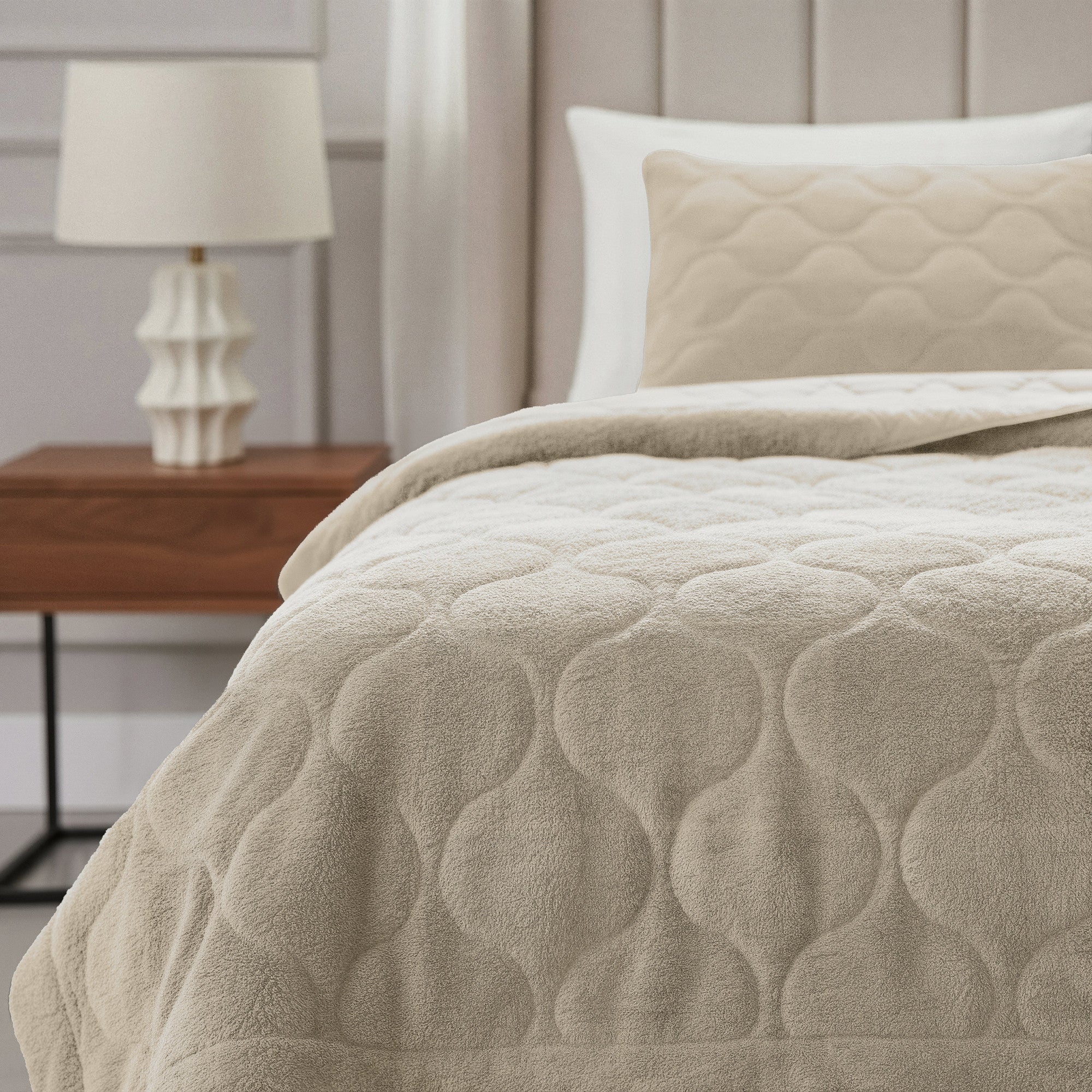 Sleeptime Dekbed en Overtrek in 1 - Teddy - Beige - Dromen & Wonen