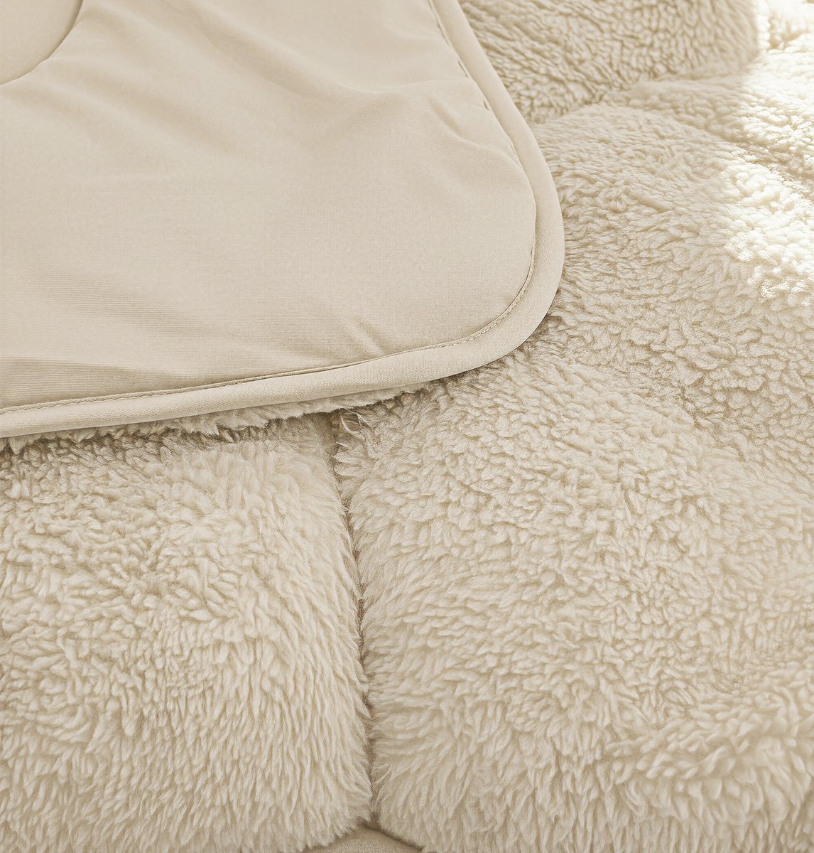 Sleeptime Dekbed en Overtrek in 1 - Teddy - Beige - Dromen & Wonen
