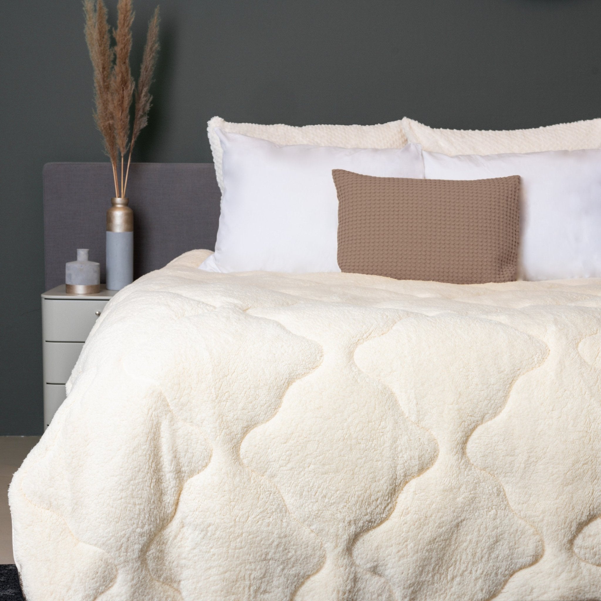 Sleeptime Dekbed en Overtrek in 1 - Teddy - Creme - Dromen & Wonen
