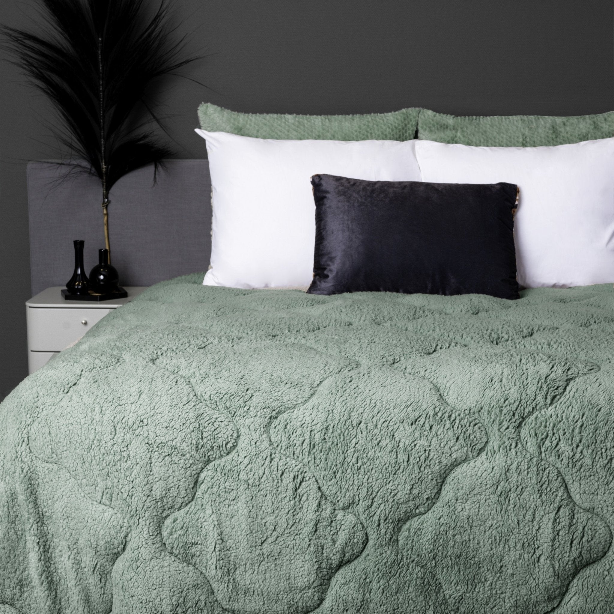 Sleeptime Dekbed en Overtrek in 1 - Teddy - Groen - Dromen & Wonen