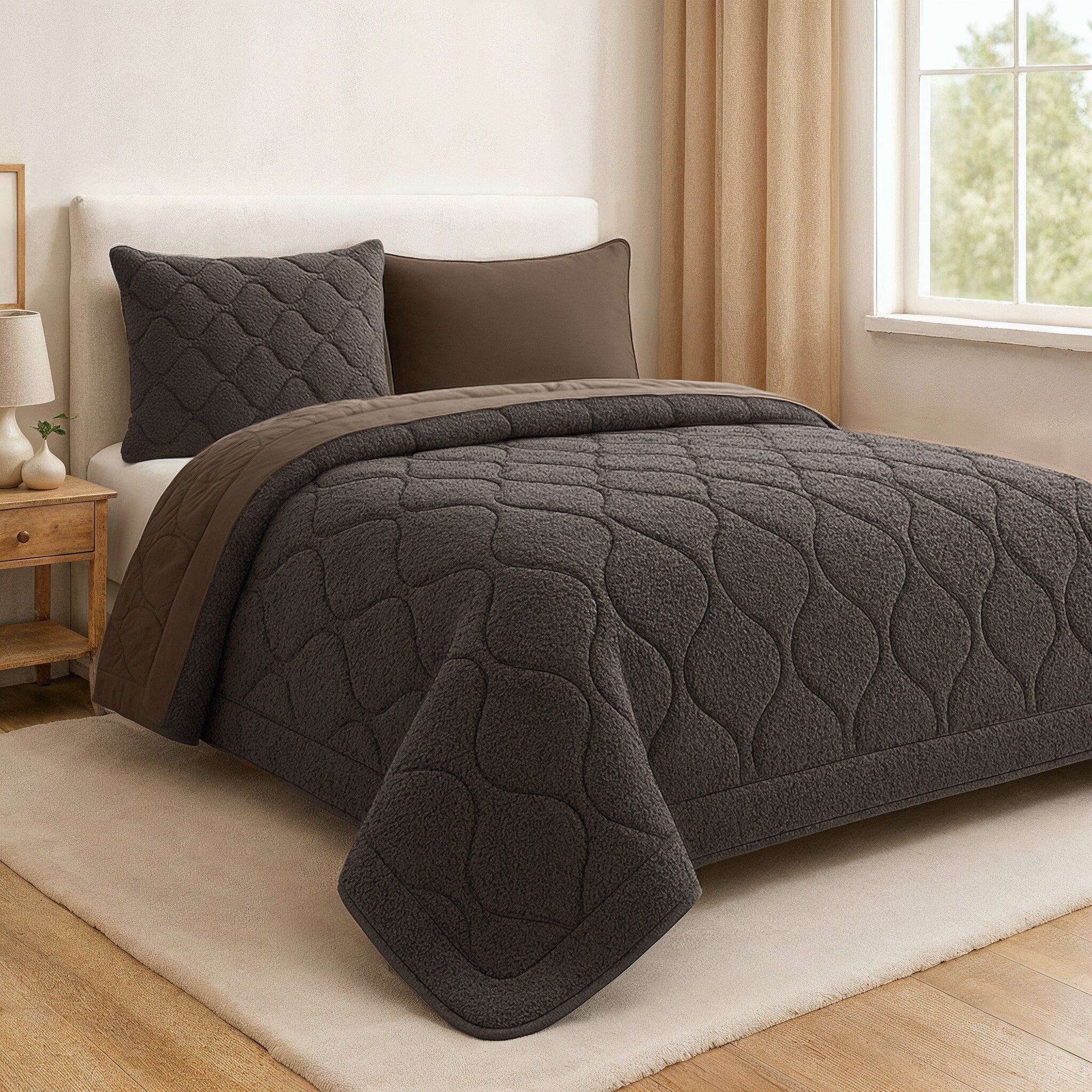 Sleeptime Dekbed en Overtrek in 1 - Teddy - Taupe - Dromen & Wonen