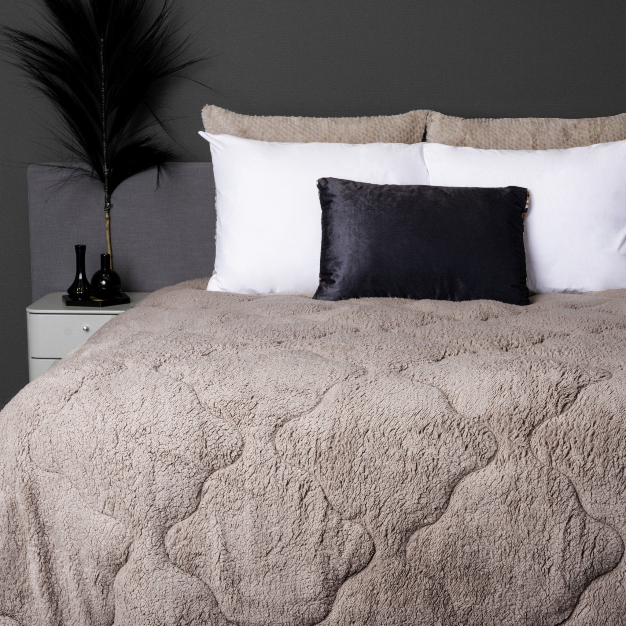 Sleeptime Dekbed en Overtrek in 1 - Teddy - Taupe - Dromen & Wonen