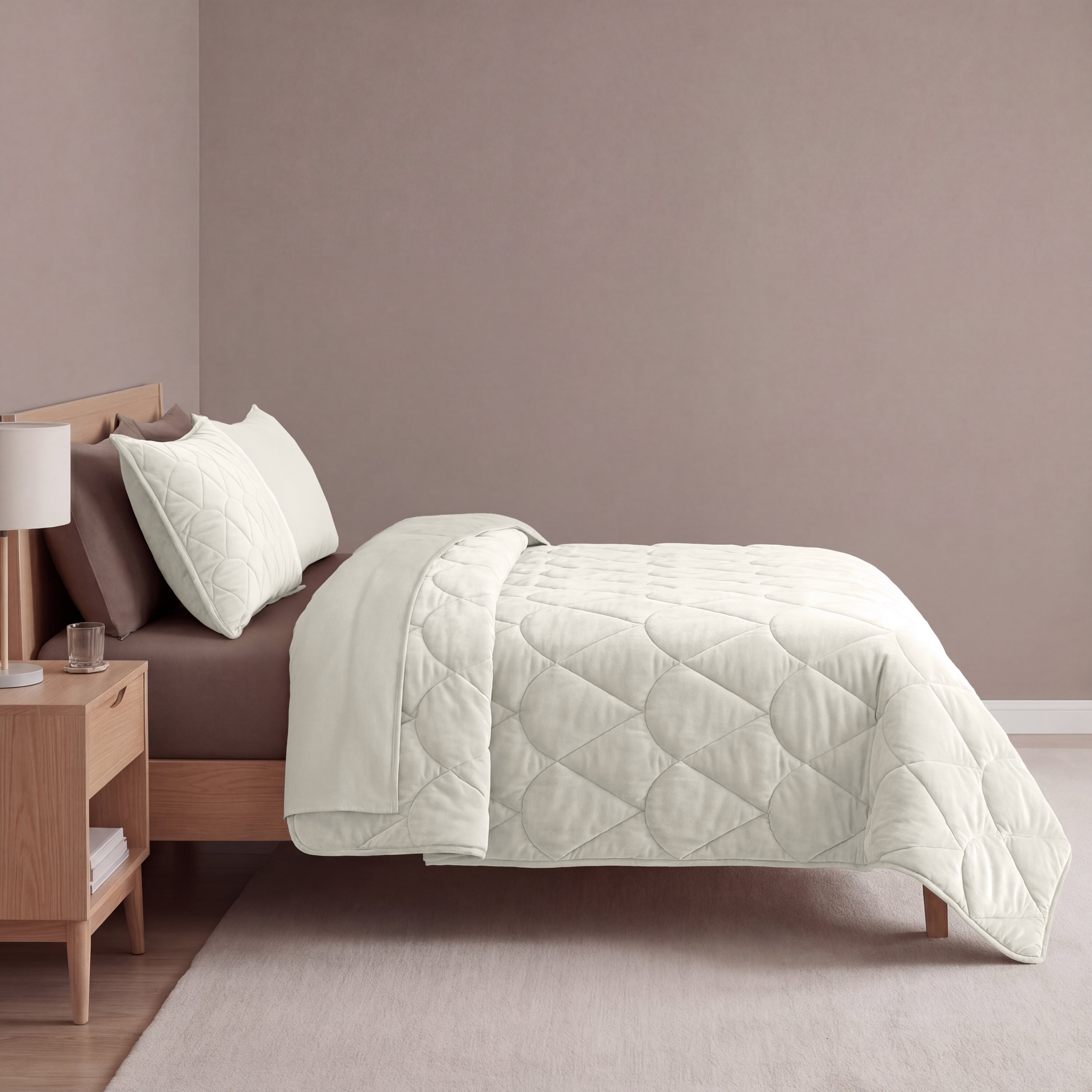 Sleeptime Dekbed en Overtrek in 1 - Velvet - Beige - Dromen & Wonen