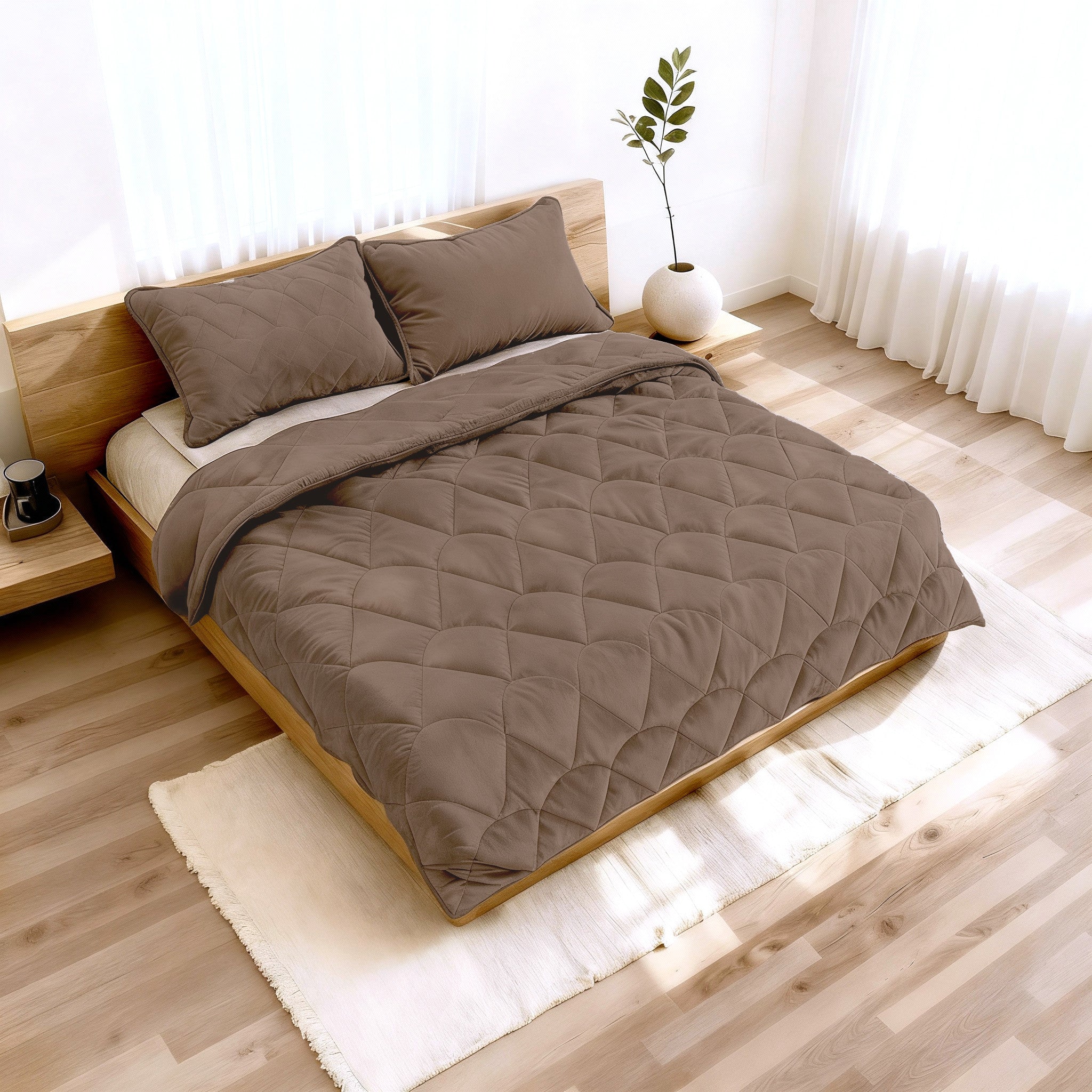 Sleeptime Dekbed en Overtrek in 1 - Velvet - Bruin - Dromen & Wonen