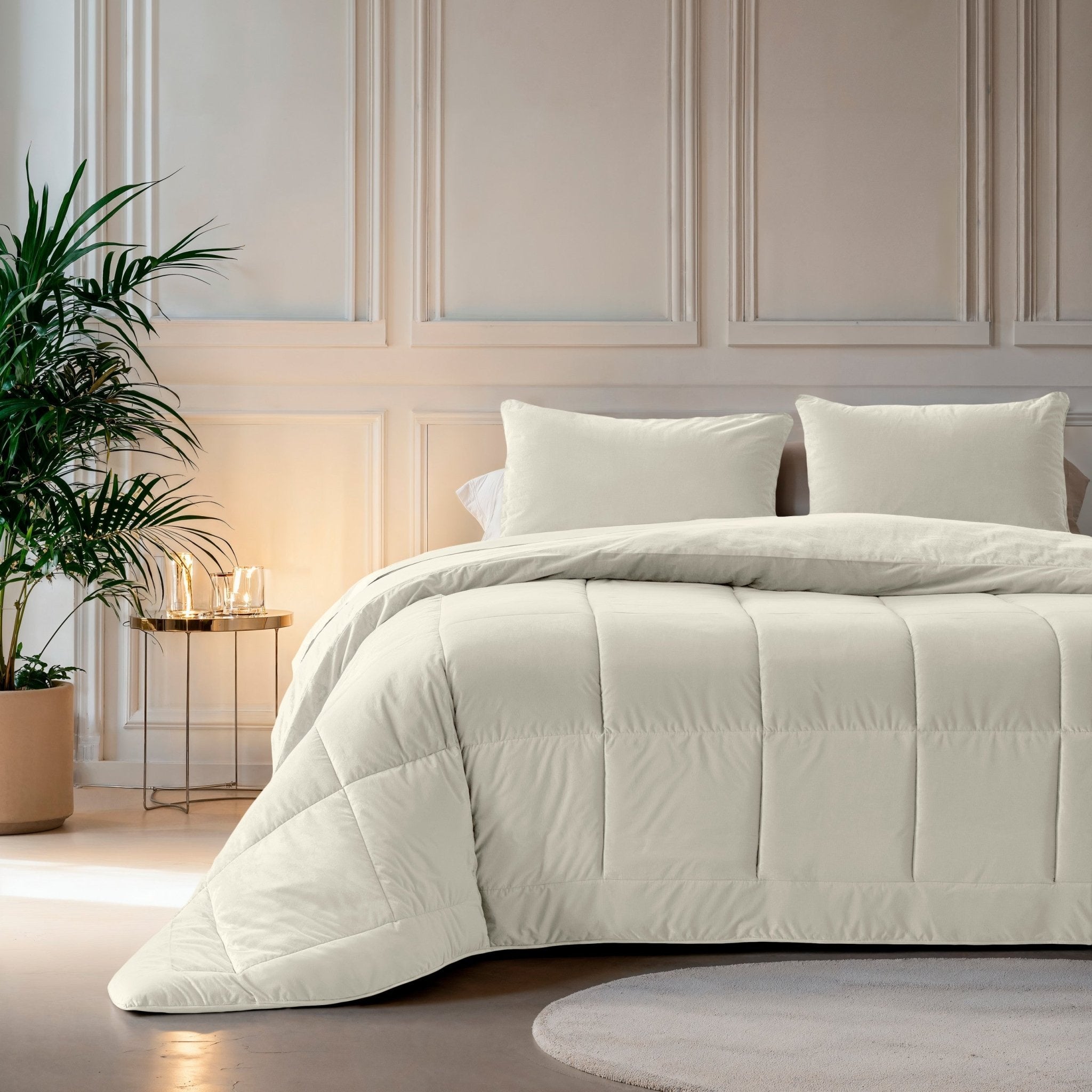 Sleeptime Dekbed en Overtrek in 1 - Velvet - Creme - Dromen & Wonen