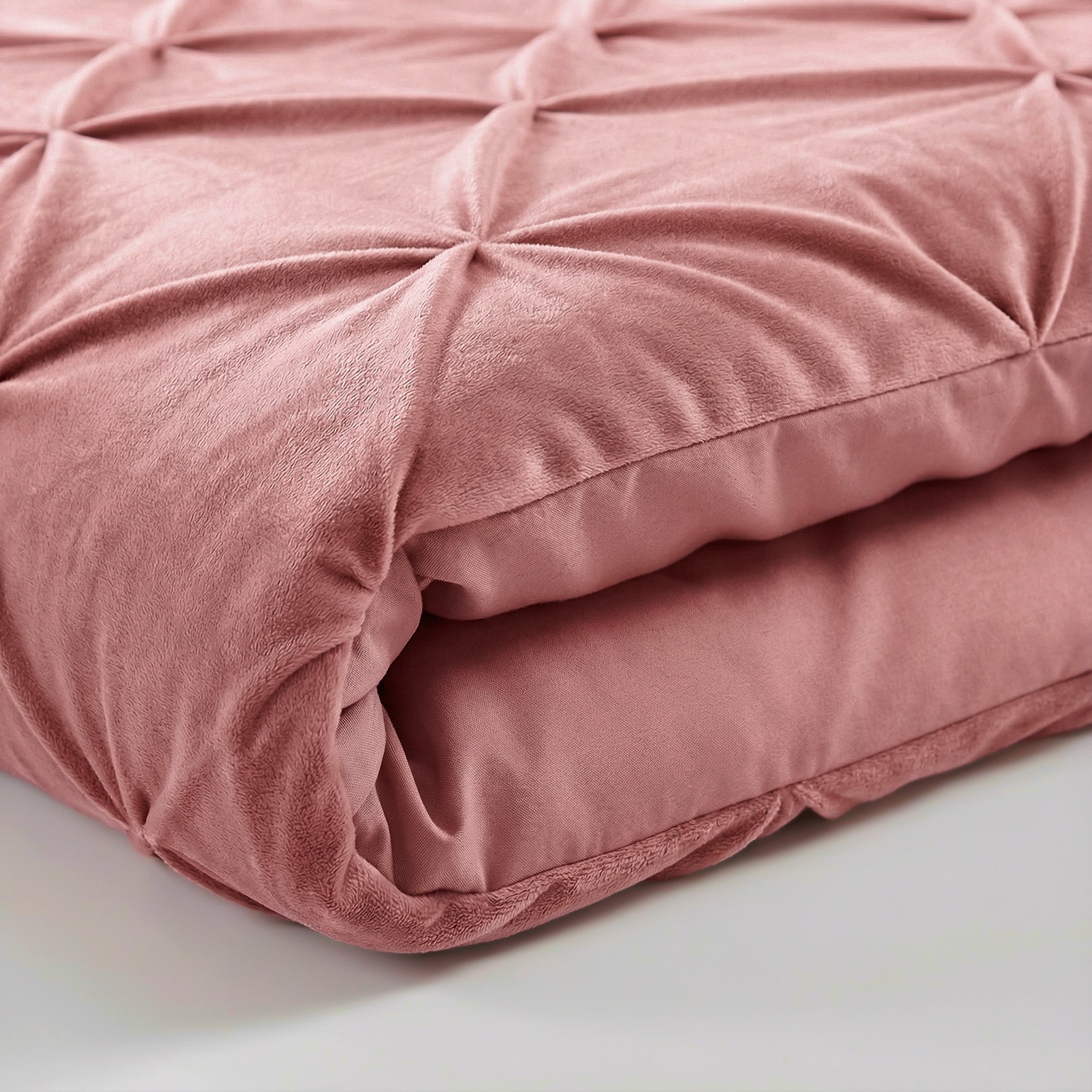 Sleeptime Dekbed en Overtrek in 1 – Velvet Pintuck – Roze - Dromen & Wonen