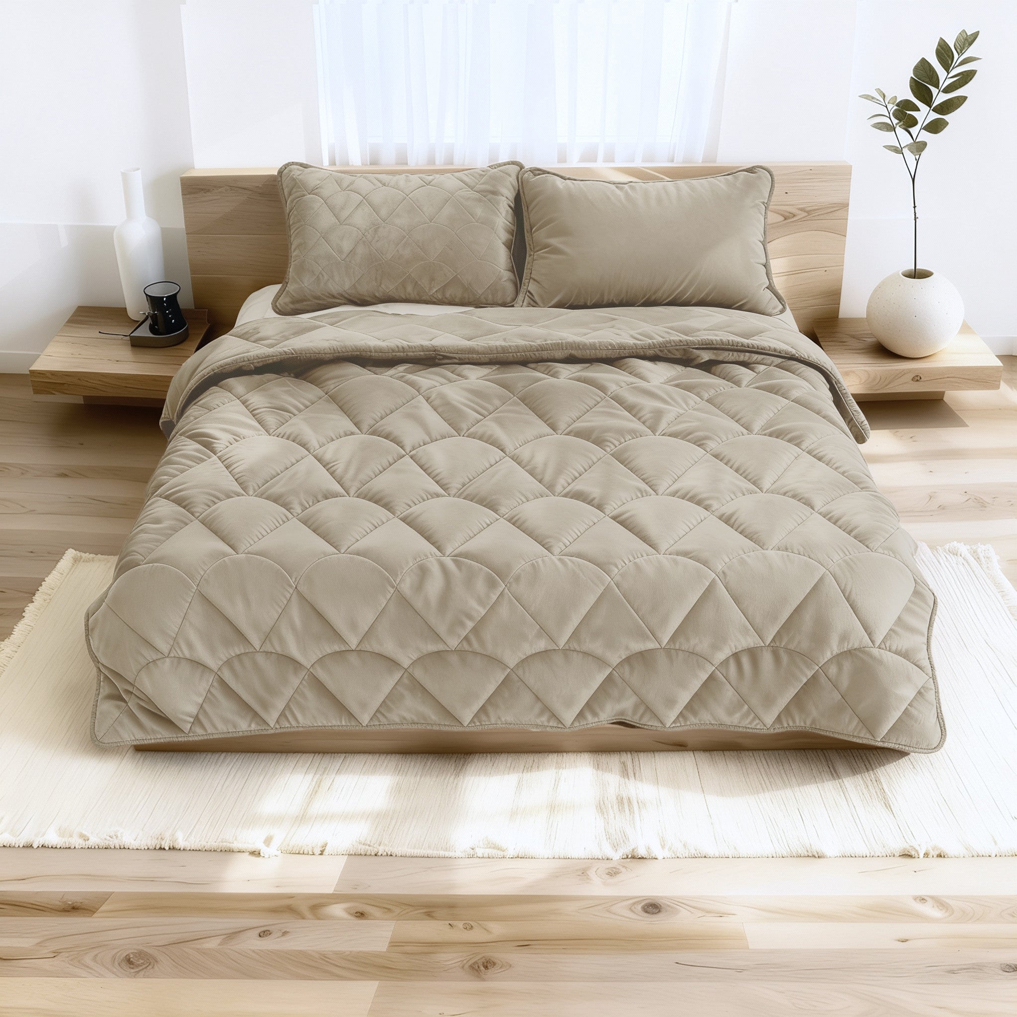 Sleeptime Dekbed en Overtrek in 1 - Velvet - Taupe - Dromen & Wonen