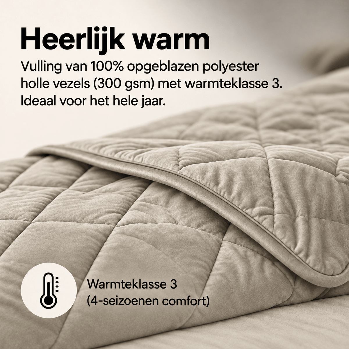 Sleeptime Dekbed en Overtrek in 1 - Velvet - Taupe - Dromen & Wonen