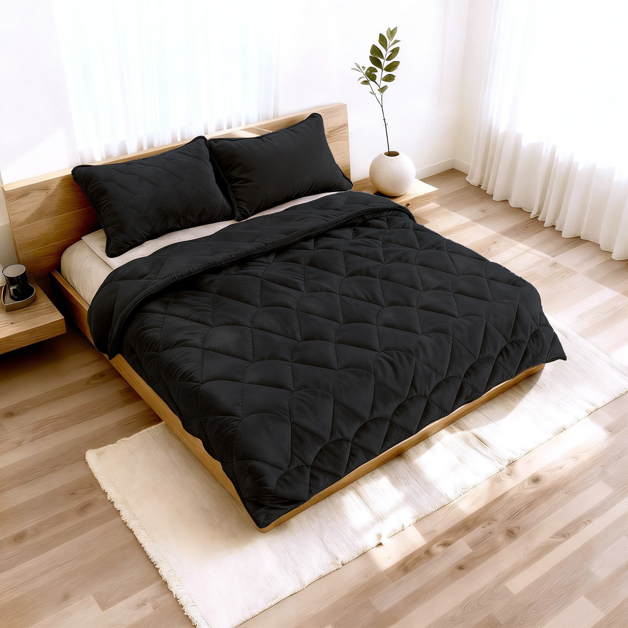 Sleeptime Dekbed en Overtrek in 1 - Velvet - Zwart - Dromen & Wonen