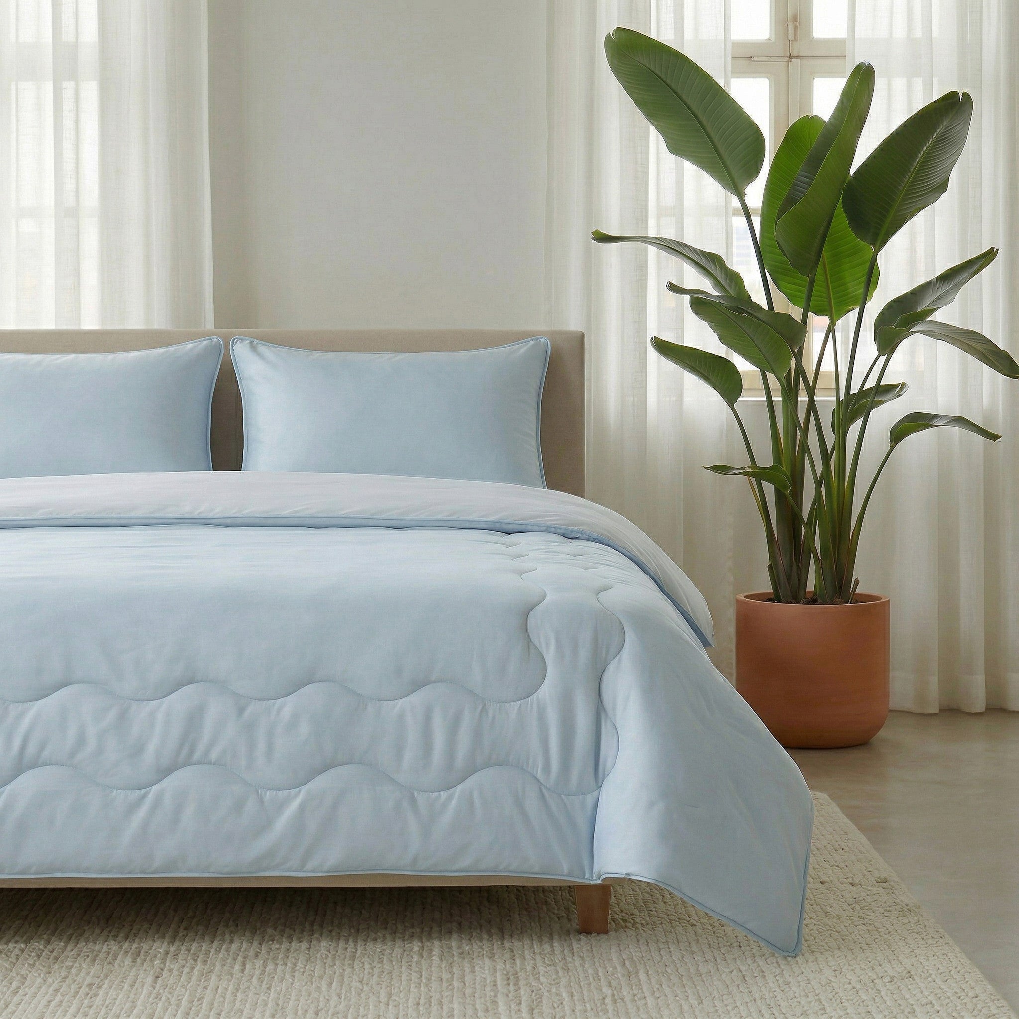 Sleeptime Dekbed en Overtrek in 1 - Verkoelend - Blauw - Dromen & Wonen