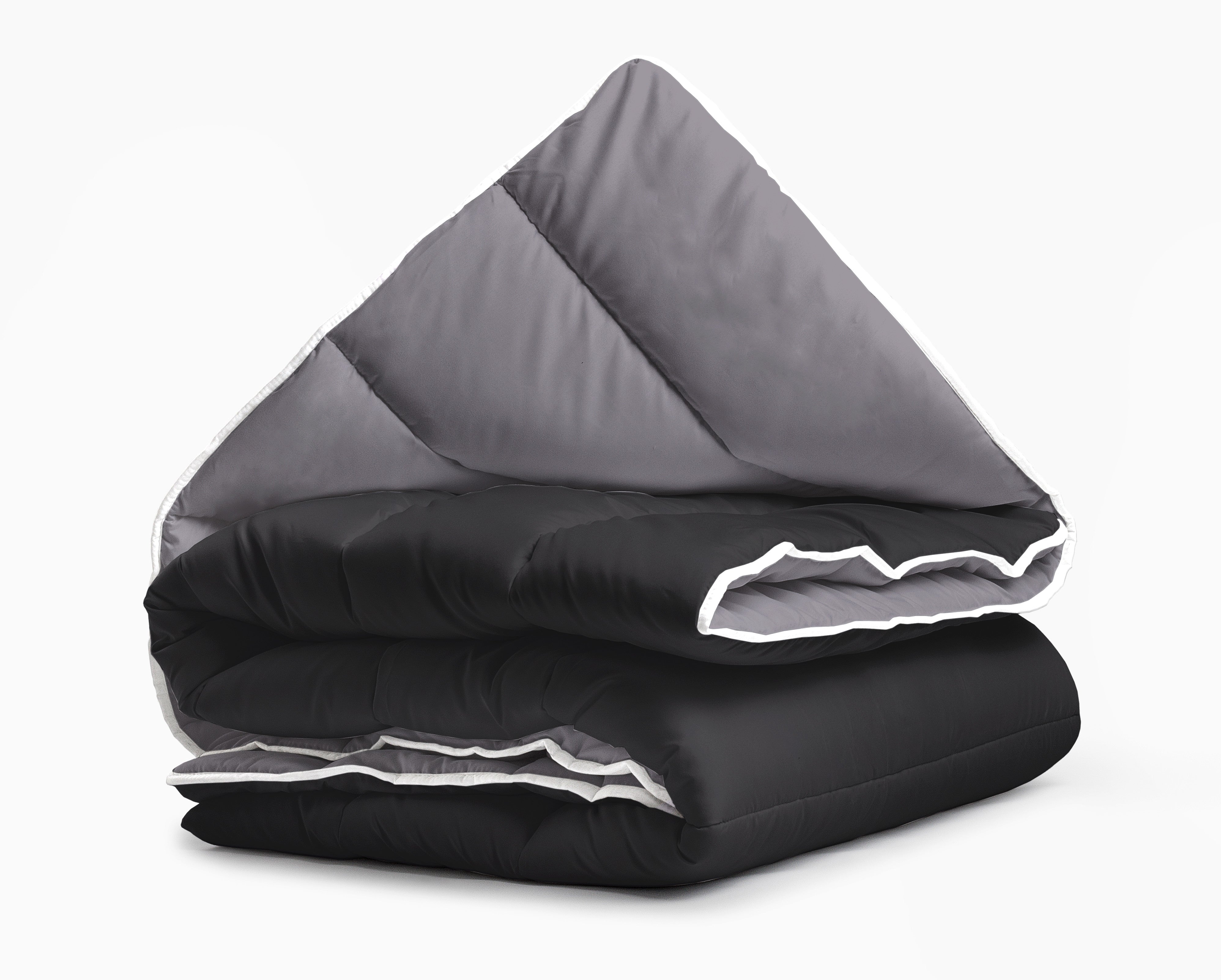 Sleeptime Dekbed en Overtrek in 1 - Zwart/Antraciet - Dromen & Wonen