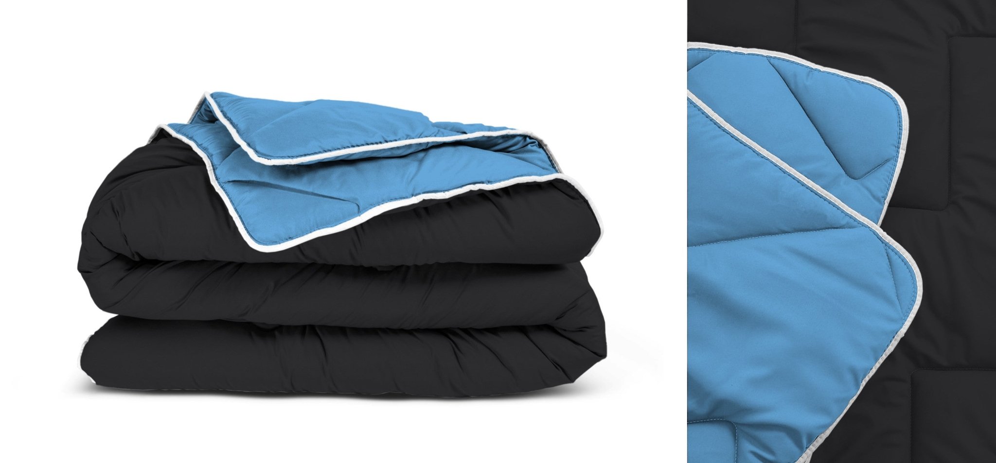 Sleeptime Dekbed en Overtrek in 1 - Zwart/Blauw - Dromen & Wonen