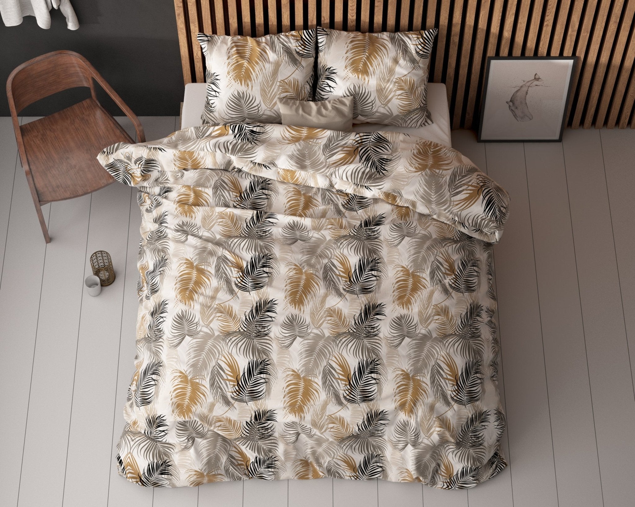 Sleeptime Feather District Zand Dekbedovertrek - Dromen & Wonen