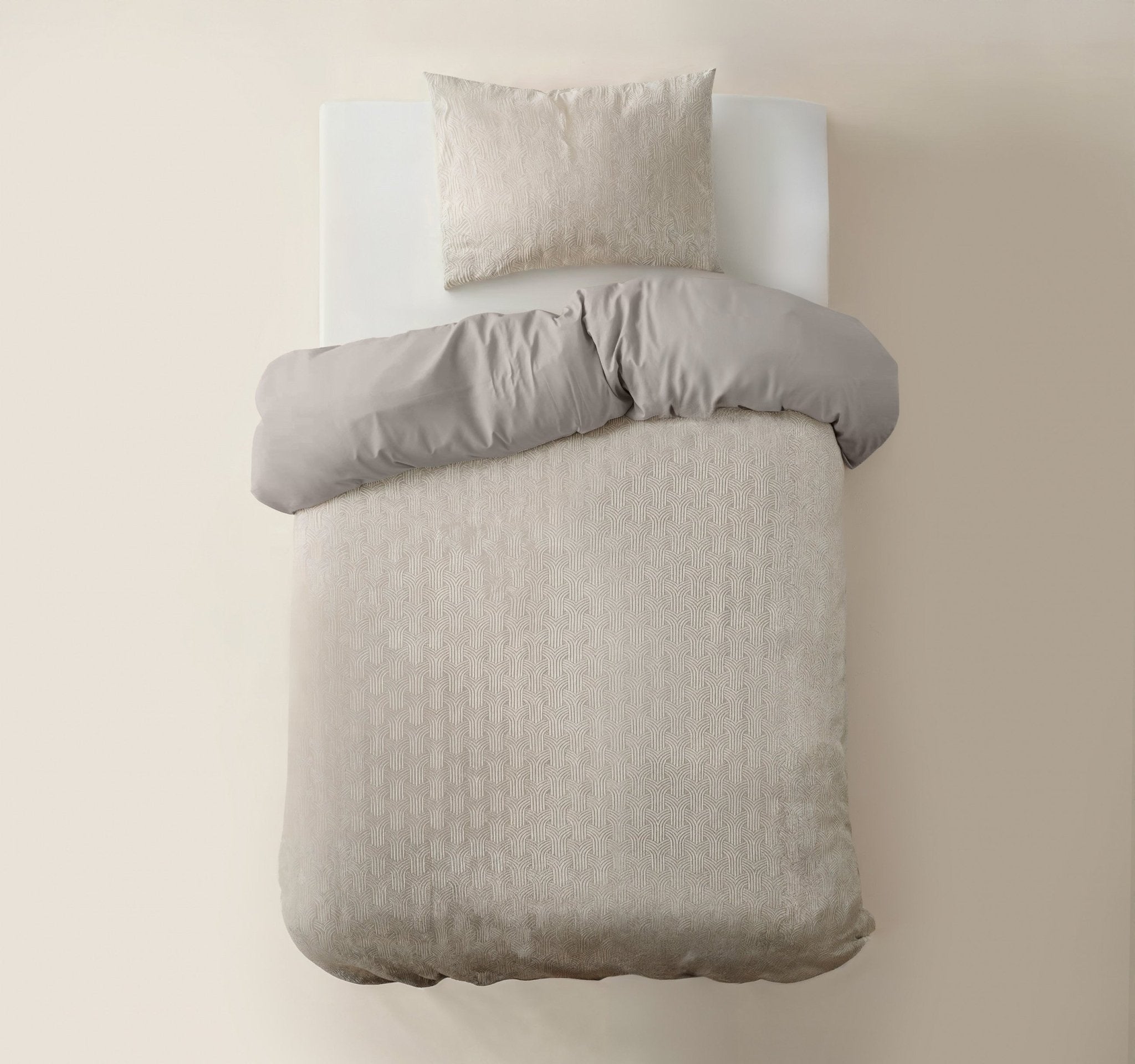 Sleeptime Flanel Art Beige Dekbedovertrek - Dromen & Wonen