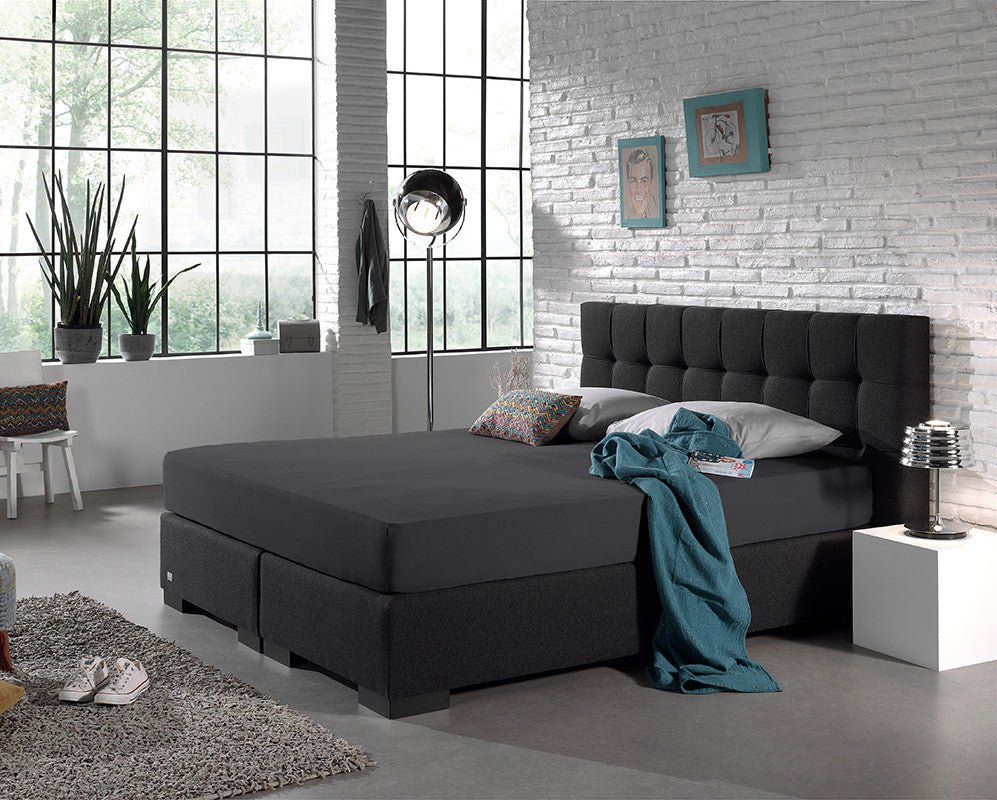 Sleeptime Hotel Jersey Hoeslaken Antraciet - Dromen & Wonen