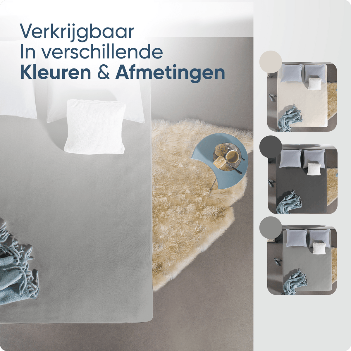 Sleeptime Hotel Jersey Hoeslaken Grijs - Dromen & Wonen
