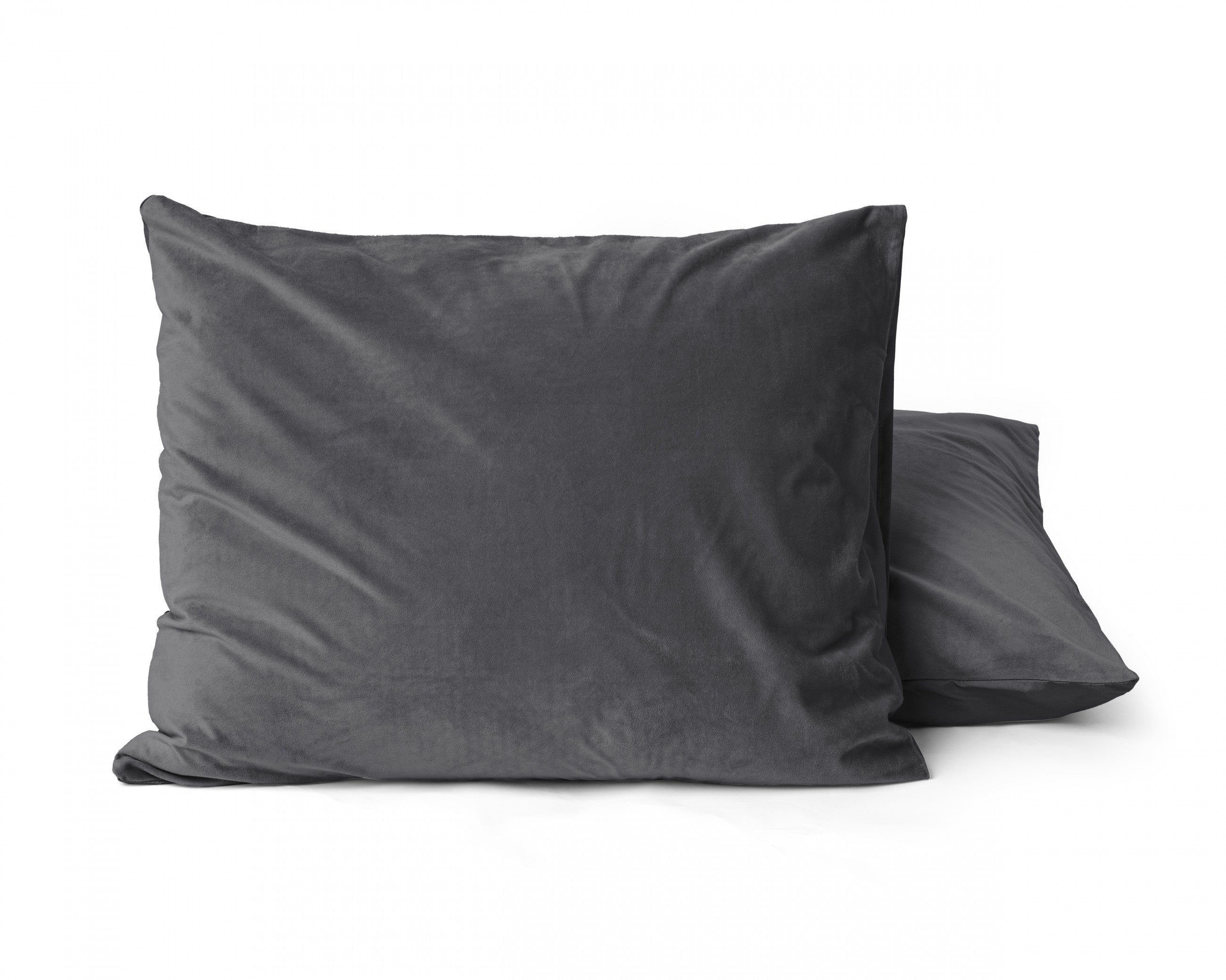 Sleeptime Kussensloop - 2 Stuks - Velvet - Antraciet - 60x70 - Dromen & Wonen