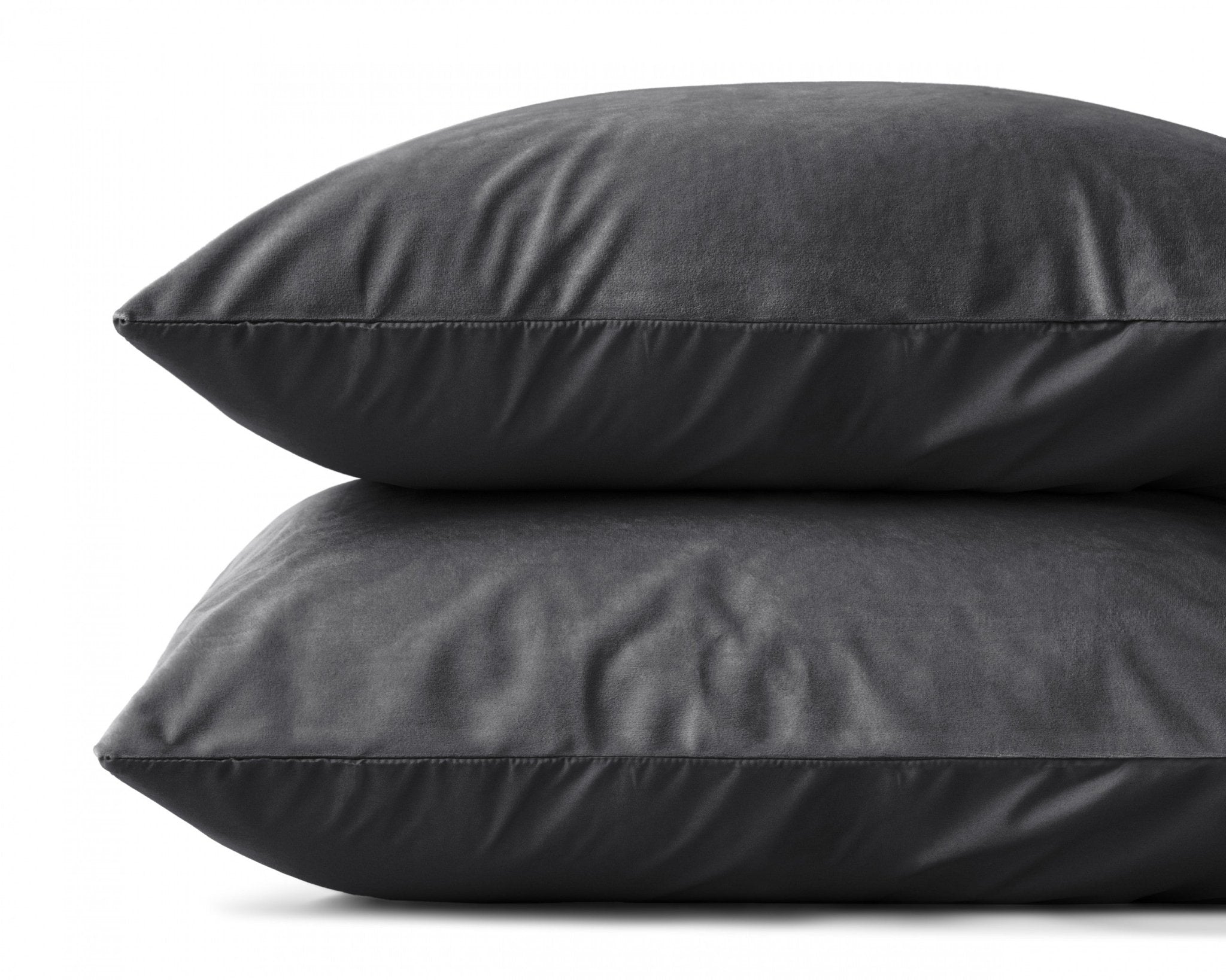 Sleeptime Kussensloop - 2 Stuks - Velvet - Antraciet - 60x70 - Dromen & Wonen