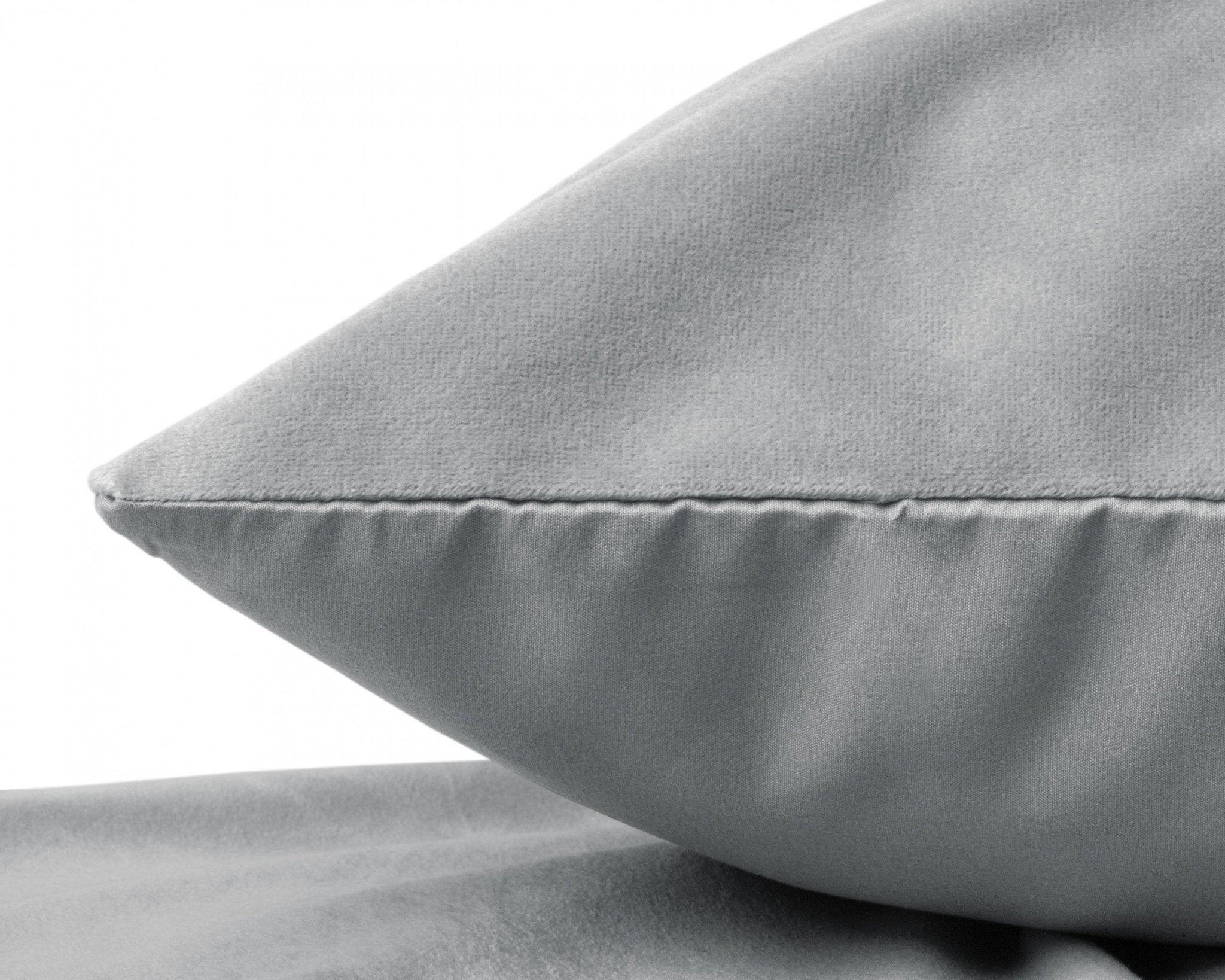 Sleeptime Kussensloop - 2 Stuks - Velvet - Grijs - 60x70 - Dromen & Wonen