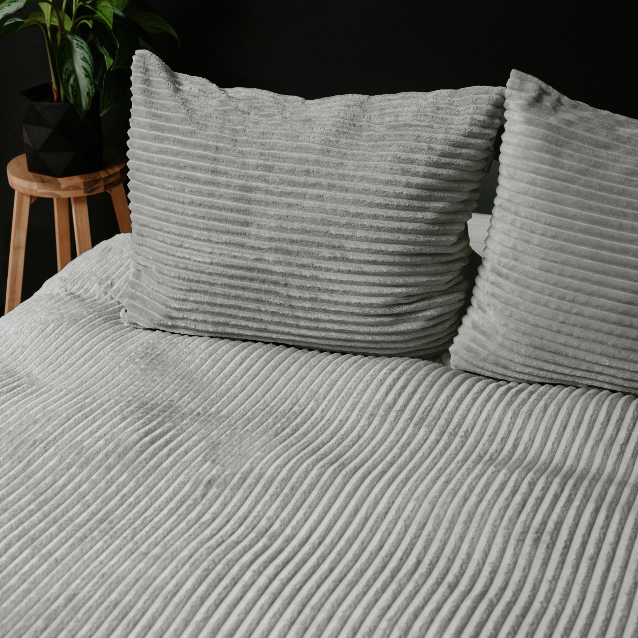 Sleeptime Rib Teddy Grijs Dekbedovertrek - Dromen & Wonen