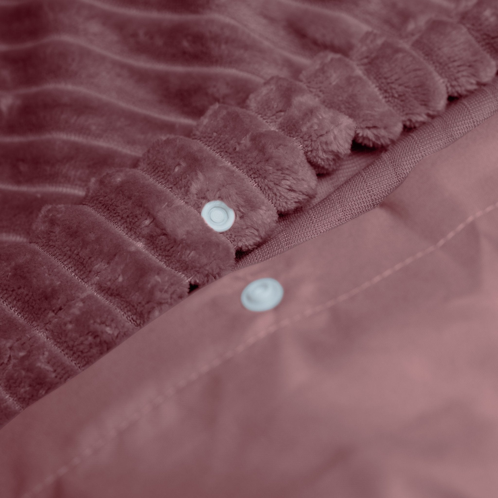 Sleeptime Rib Teddy Oud Roze Dekbedovertrek - Dromen & Wonen