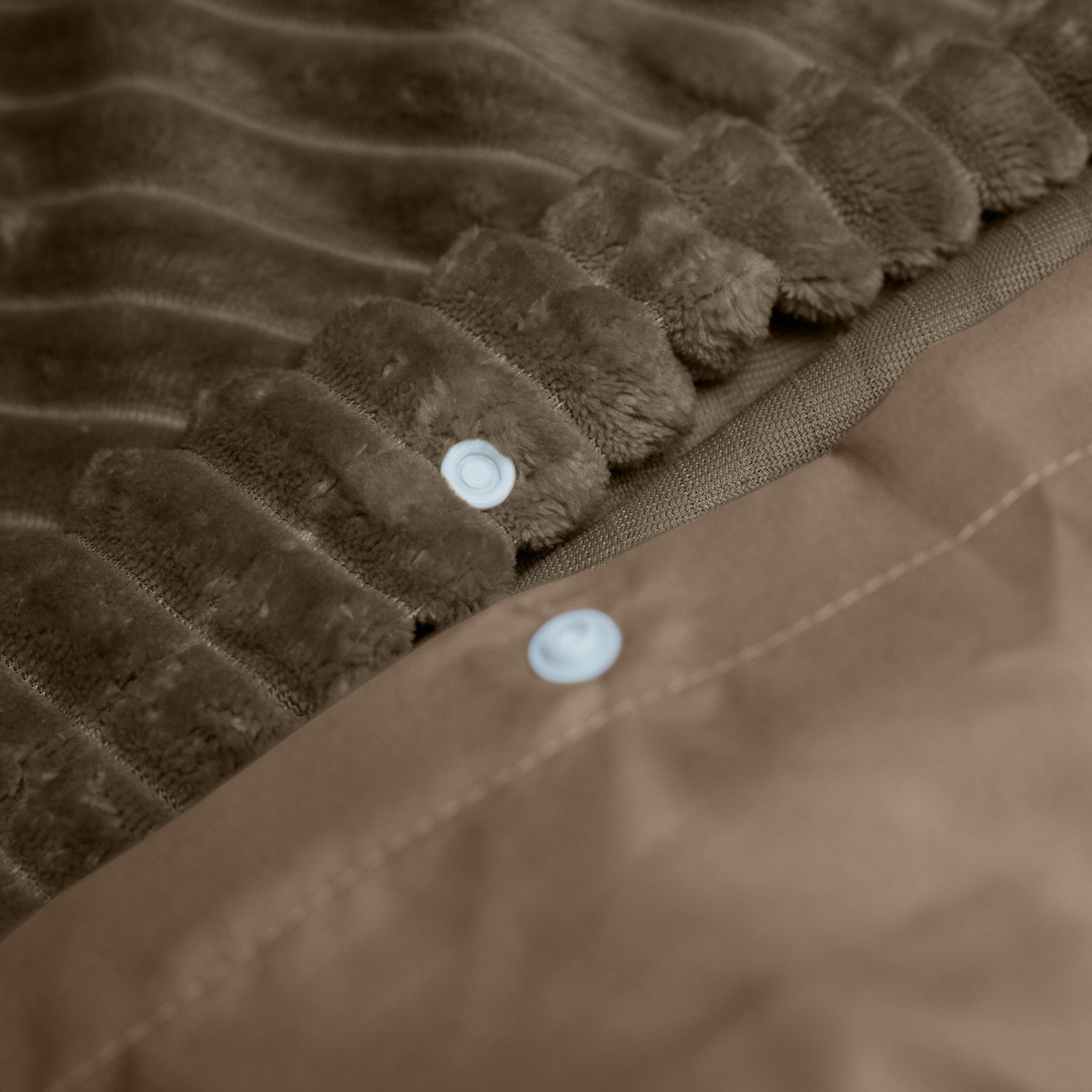 Sleeptime Rib Teddy Taupe Dekbedovertrek - Dromen & Wonen