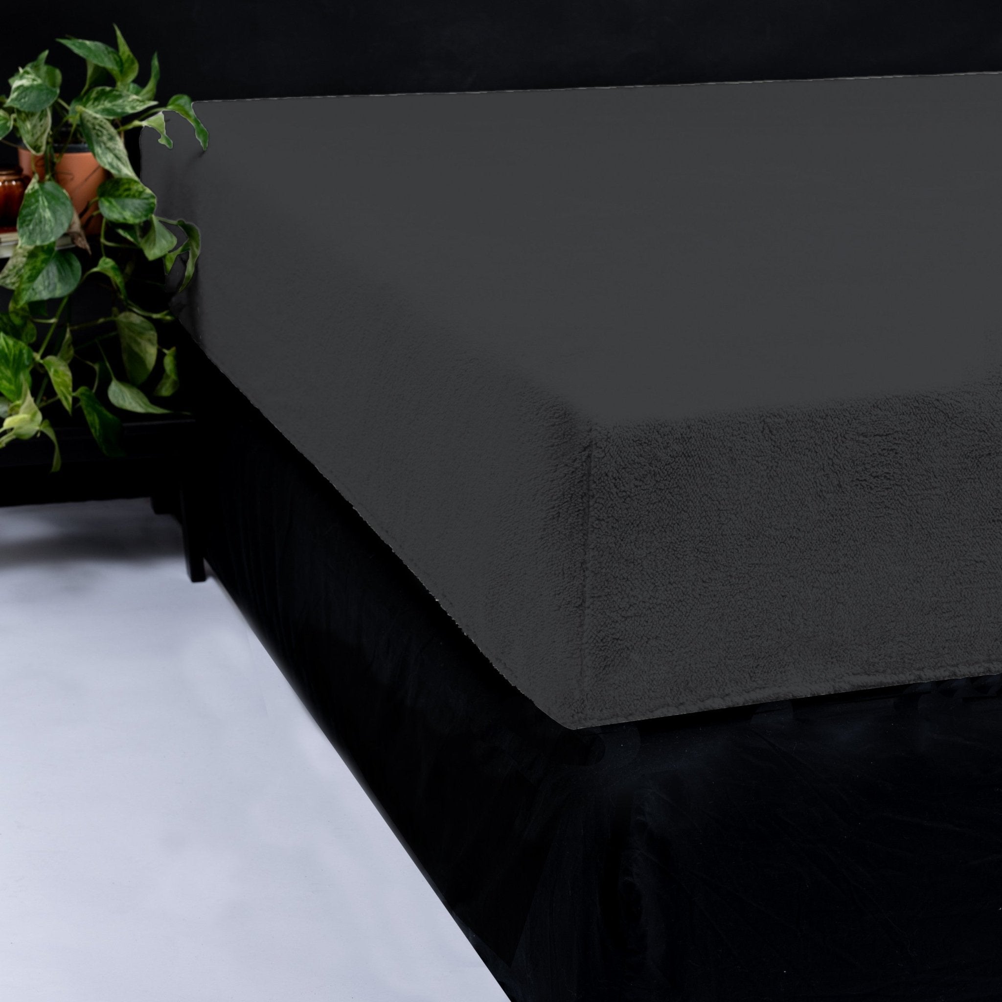 Sleeptime Teddy hoeslaken Antraciet - Dromen & Wonen