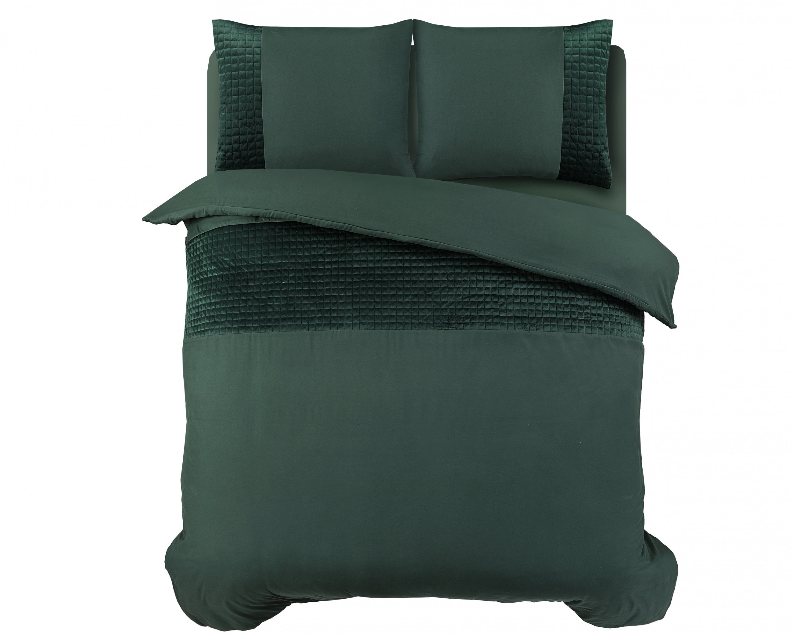 Sleeptime Velvet Band Groen Dekbedovertrek - Dromen & Wonen