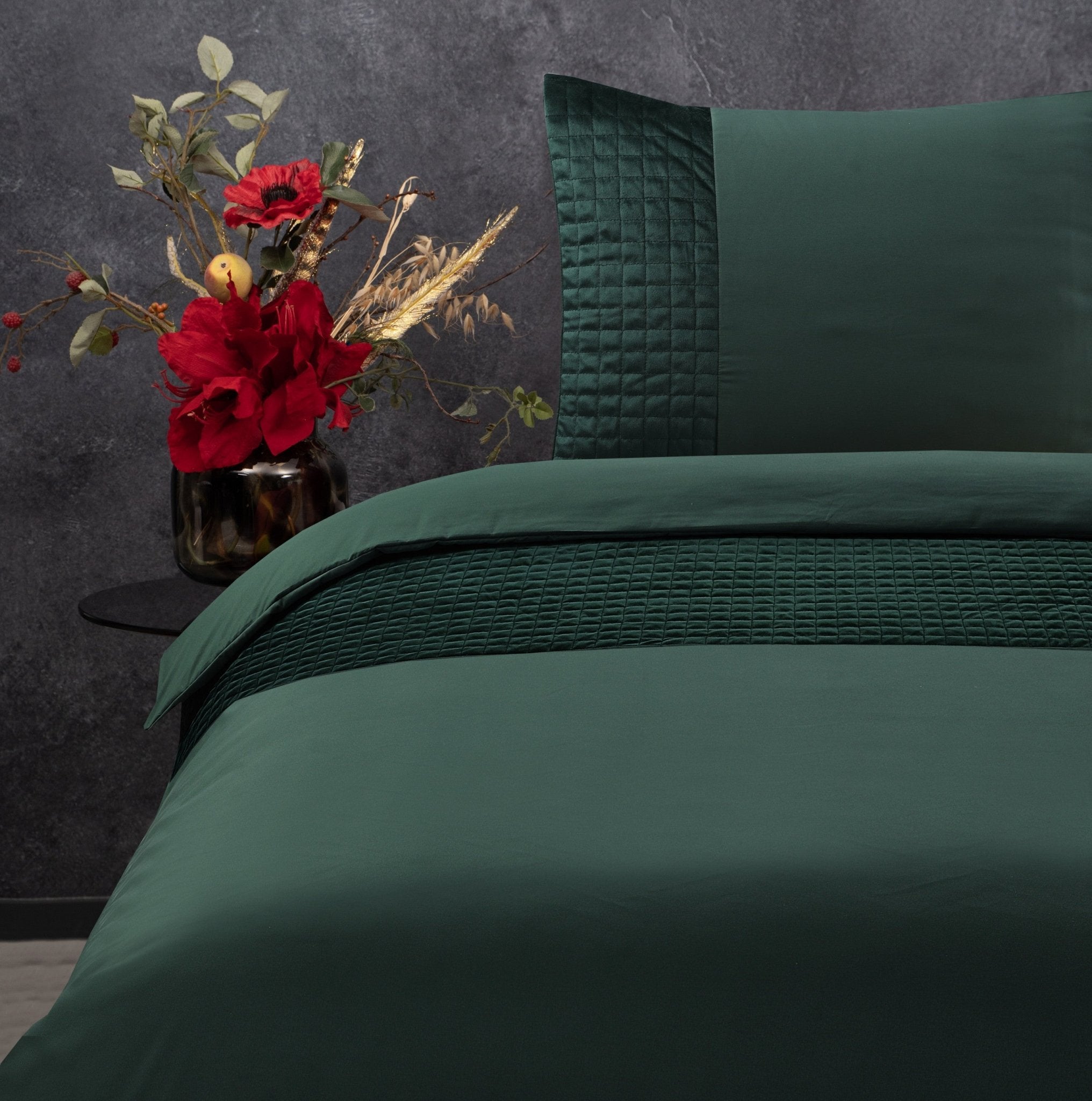 Sleeptime Velvet Band Groen Dekbedovertrek - Dromen & Wonen