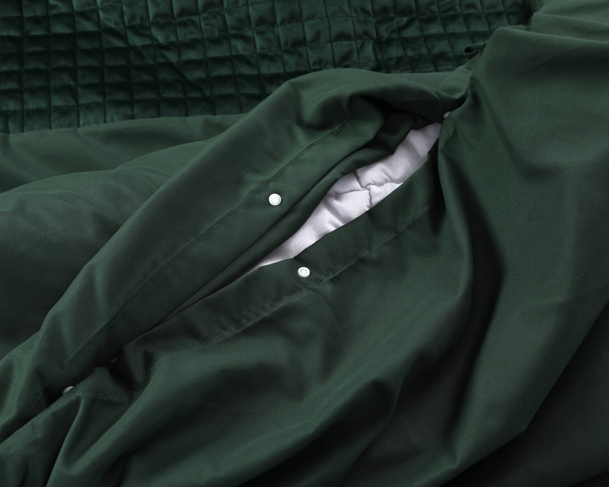 Sleeptime Velvet Band Groen Dekbedovertrek - Dromen & Wonen