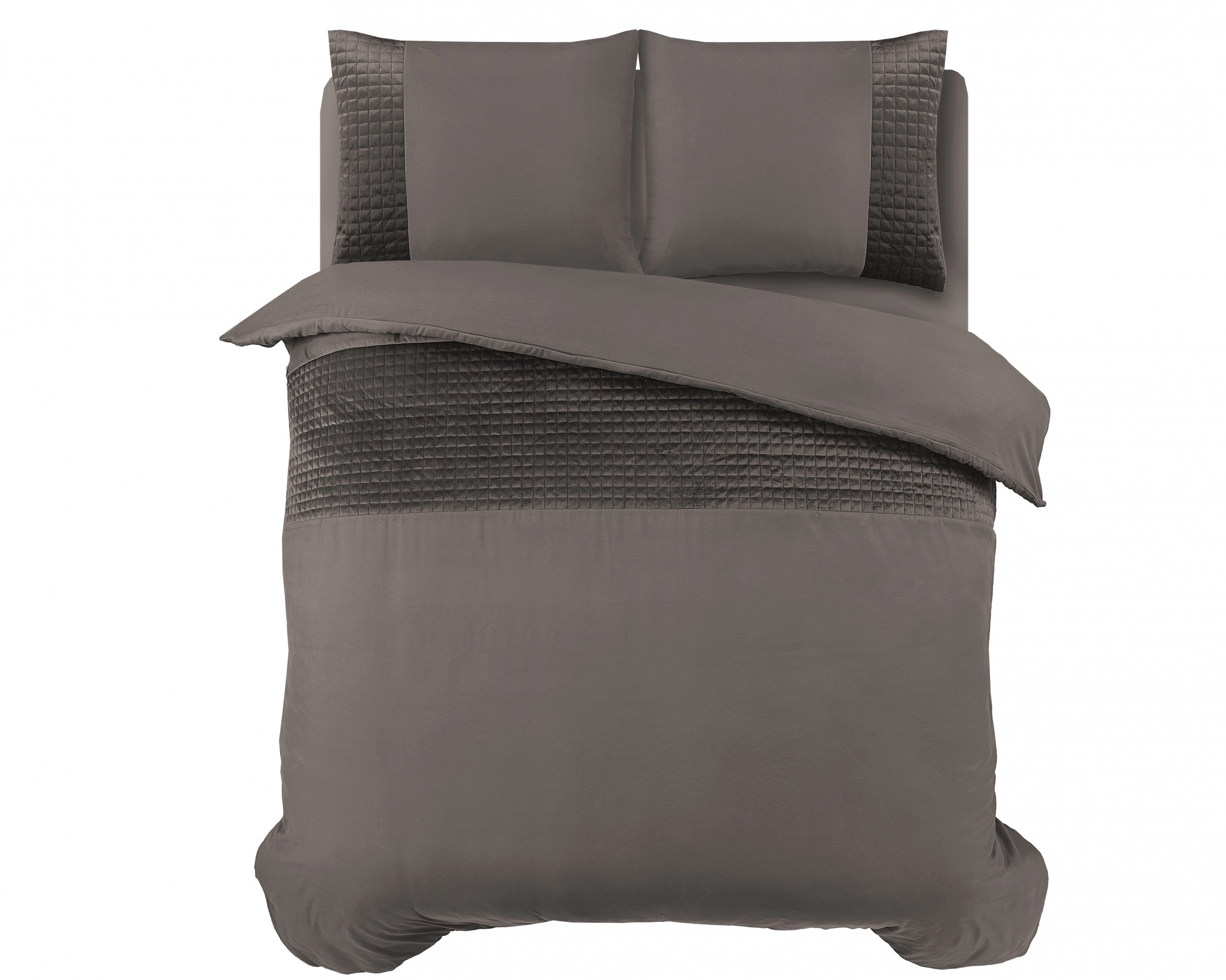 Sleeptime Velvet Band Taupe Dekbedovertrek - Dromen & Wonen
