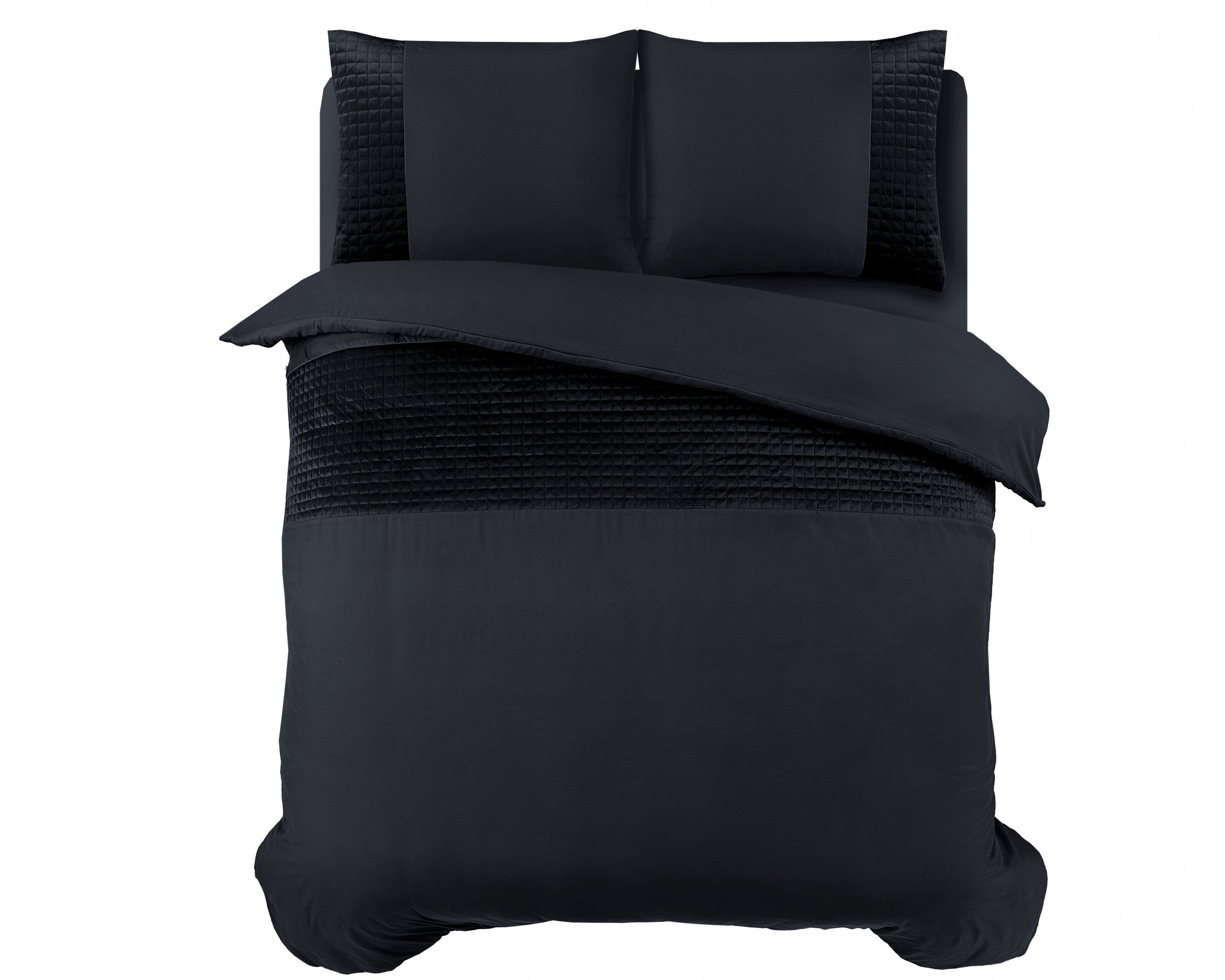 Sleeptime Velvet Band Zwart Dekbedovertrek - Dromen & Wonen