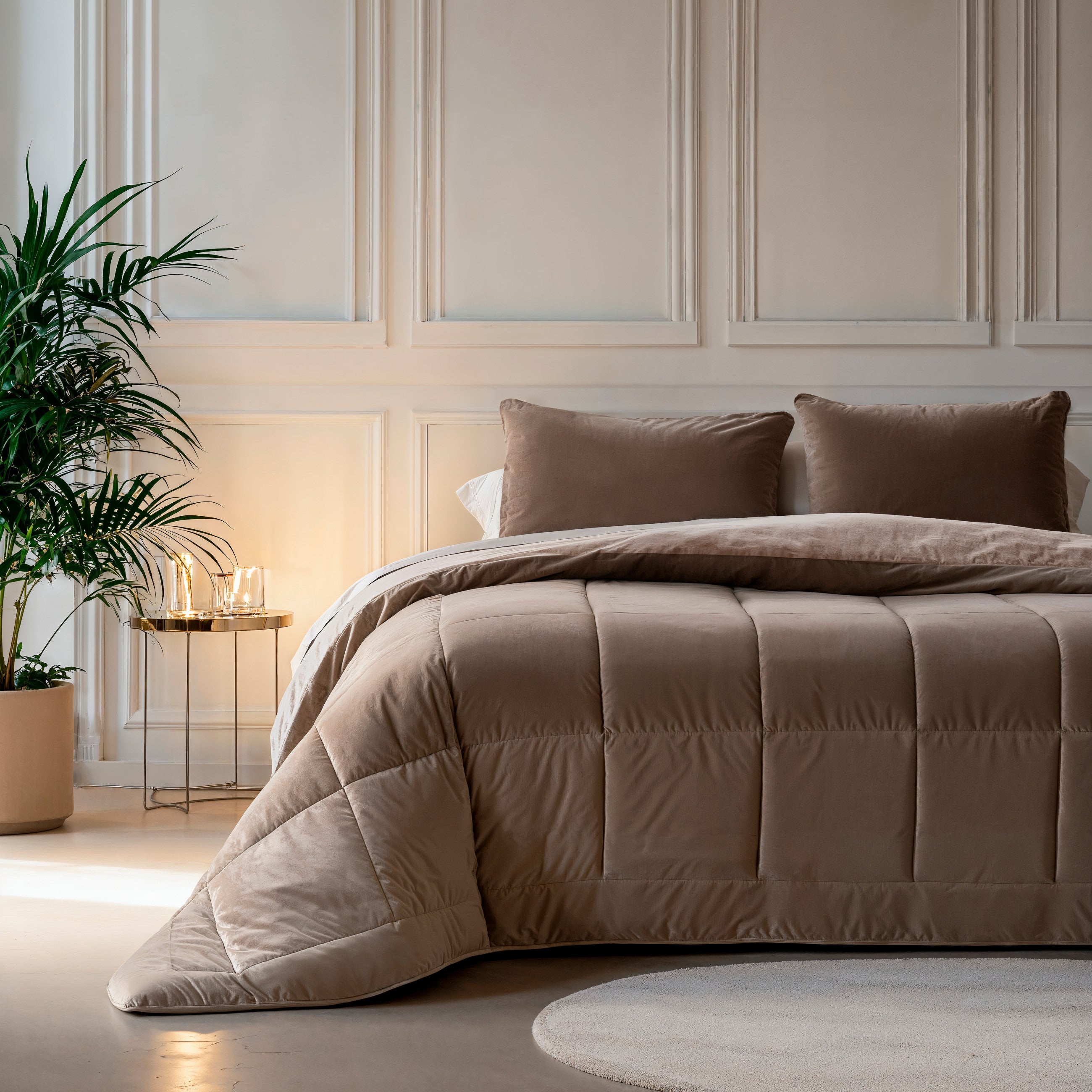 Sleeptime Dekbed en Overtrek in 1 - Velvet - Taupe