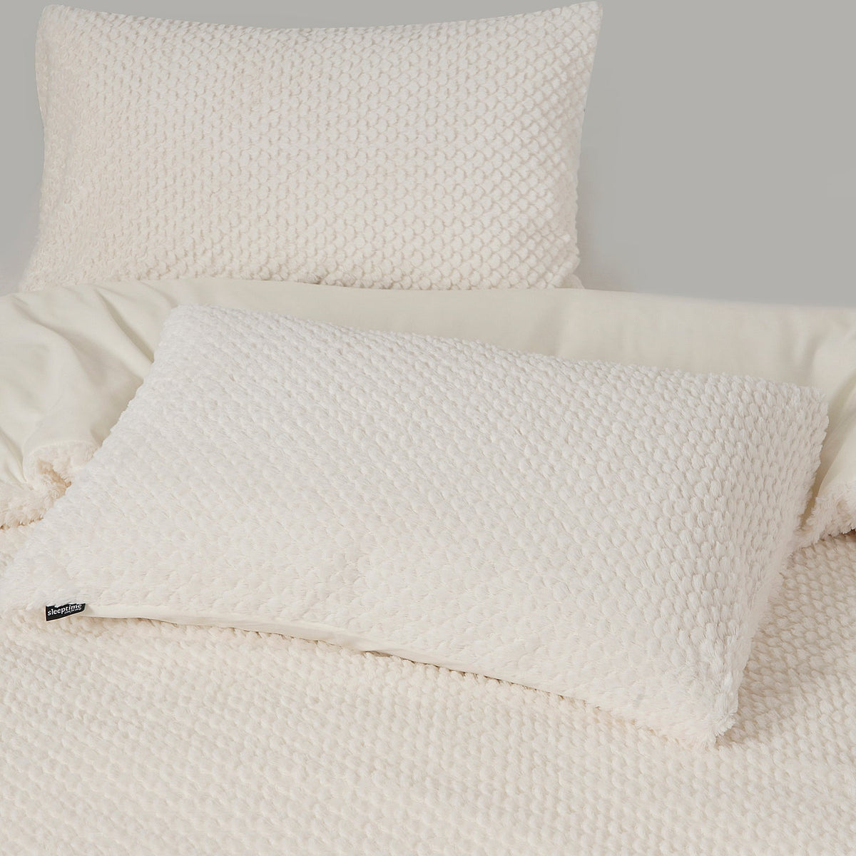 Teddy Dekbedovertrek Beige – Fur Teddy – Warm & Zacht met Kussenslopen – Sleeptime - Dromen & Wonen