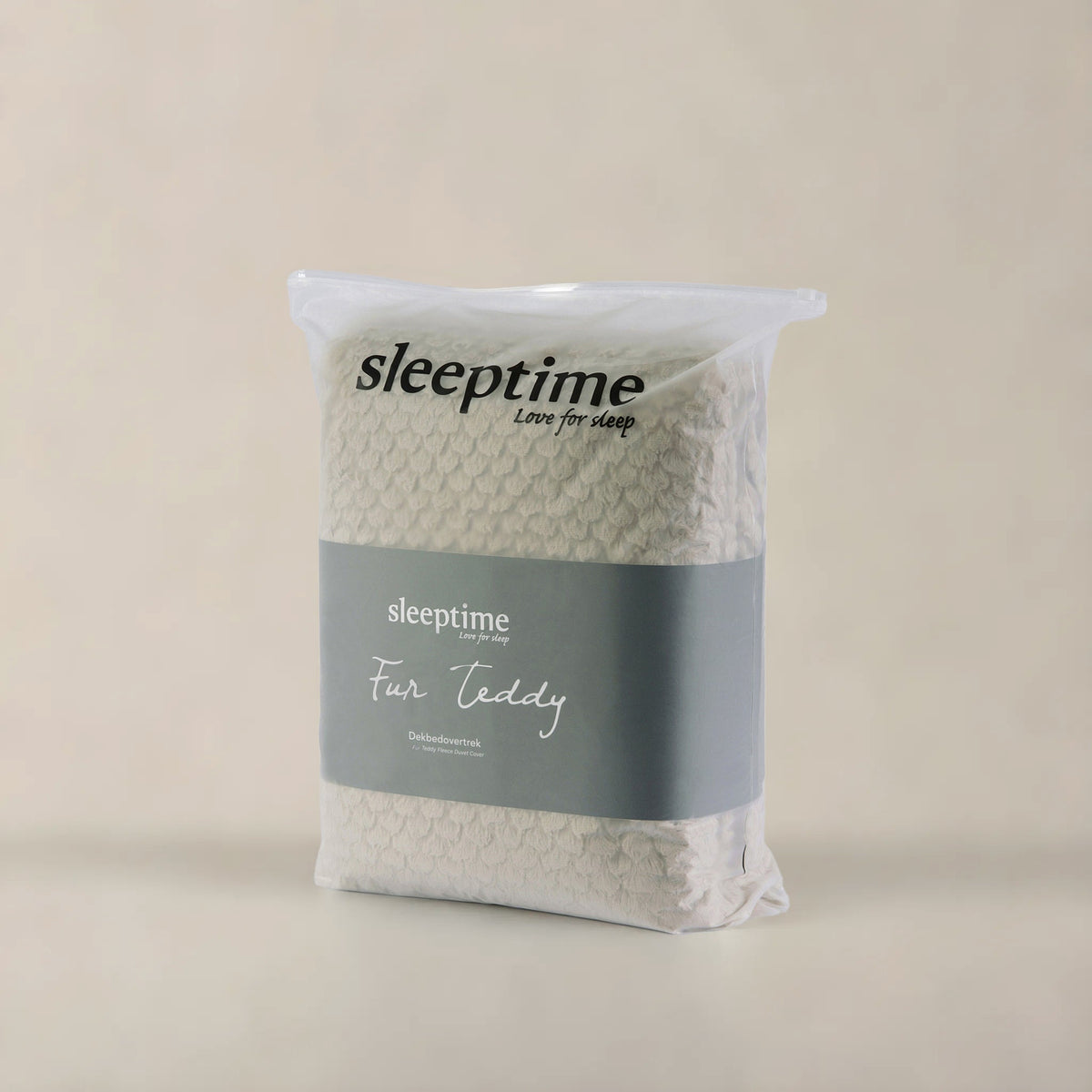 Teddy Dekbedovertrek Taupe – Fur Teddy – Warm & Zacht met Kussenslopen – Sleeptime - Dromen & Wonen