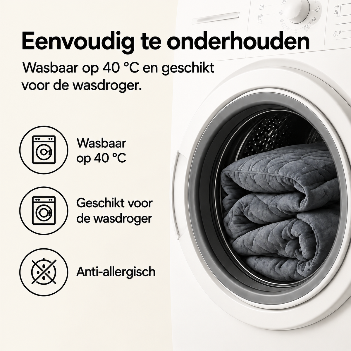 Sleeptime Dekbed en Overtrek in 1 - Velvet - Antraciet