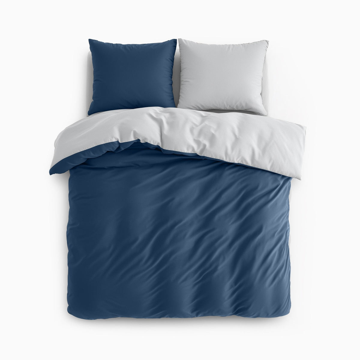 Zensation Twee Kleuren Navy/Wit Dekbedovertrek - Dromen & Wonen