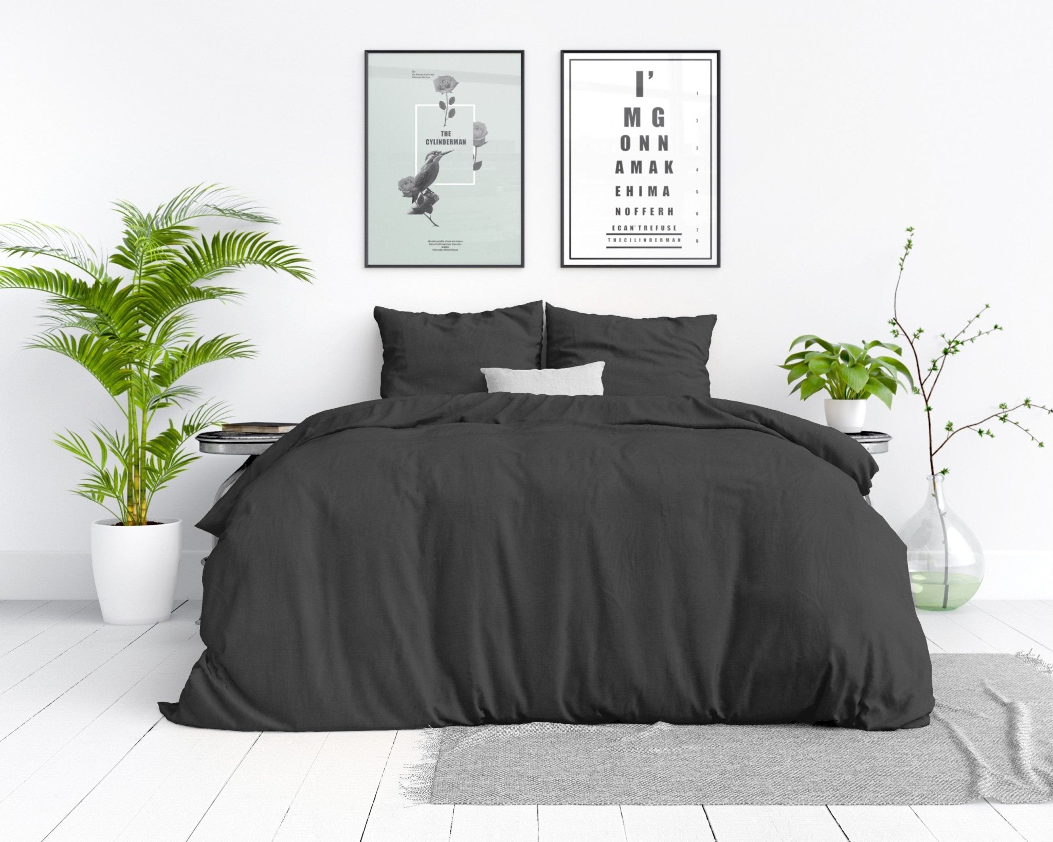 Dreamhouse Stone Washed Antraciet Dekbedovertrek - Dromen & Wonen