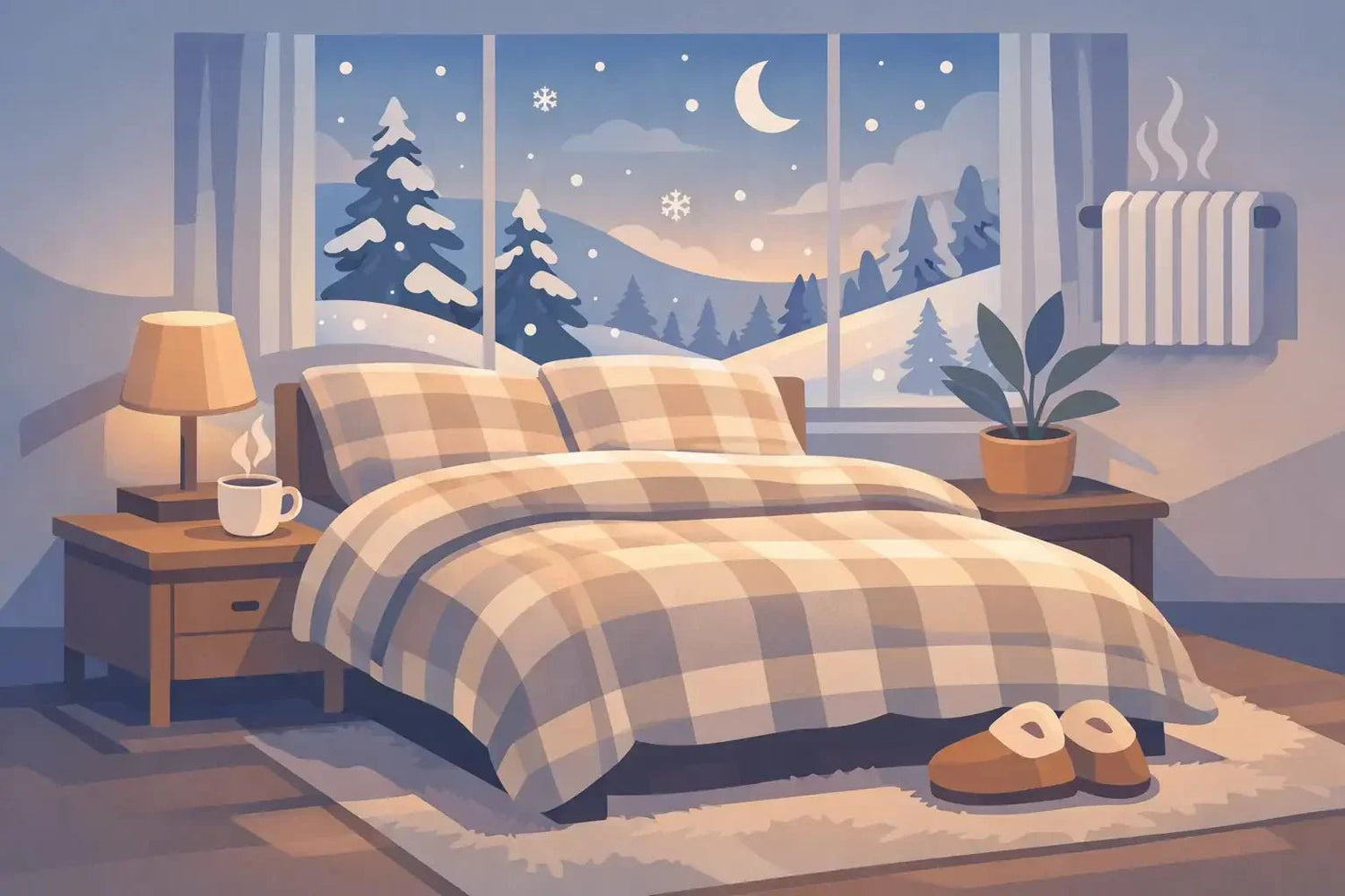 Flanellen dekbedovertrek winter: warm slapen - Dromen & Wonen